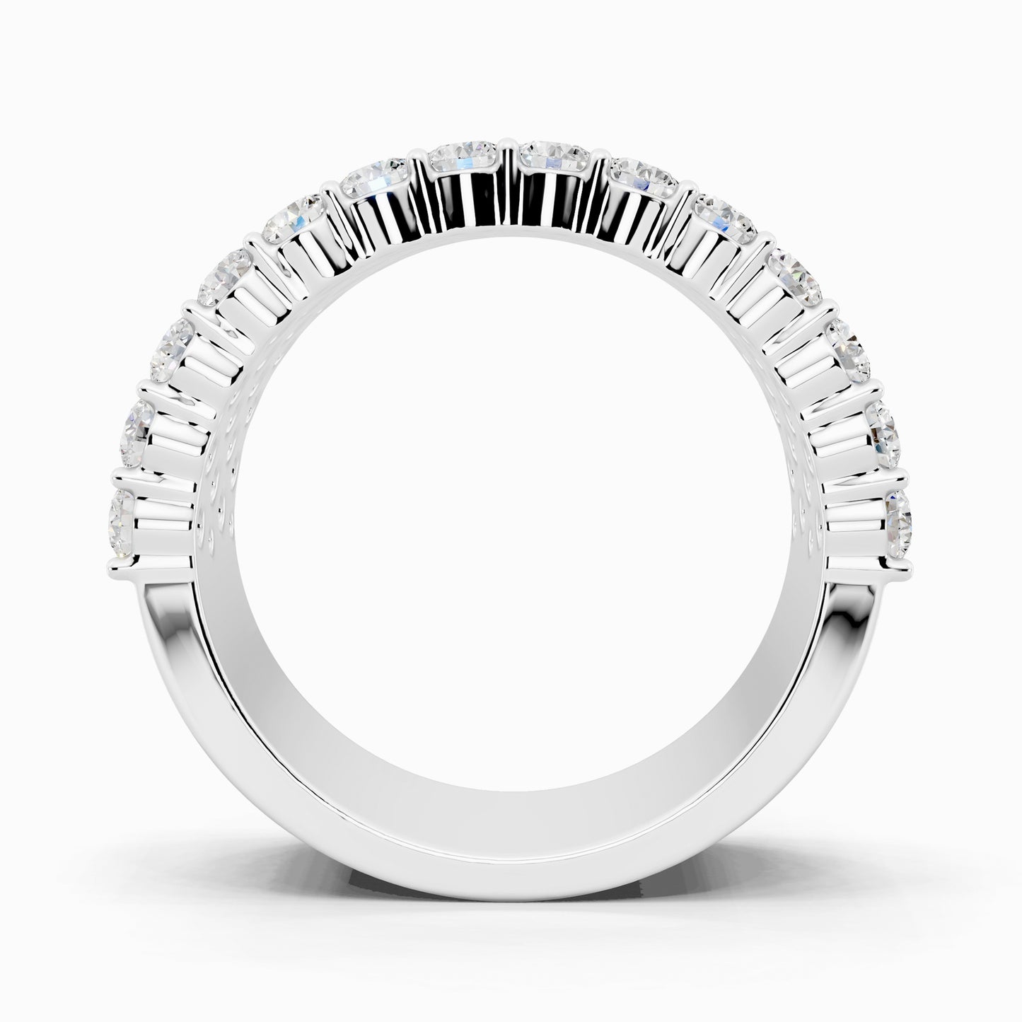 Geranium Half Eternity Round Cut Wedding Ring