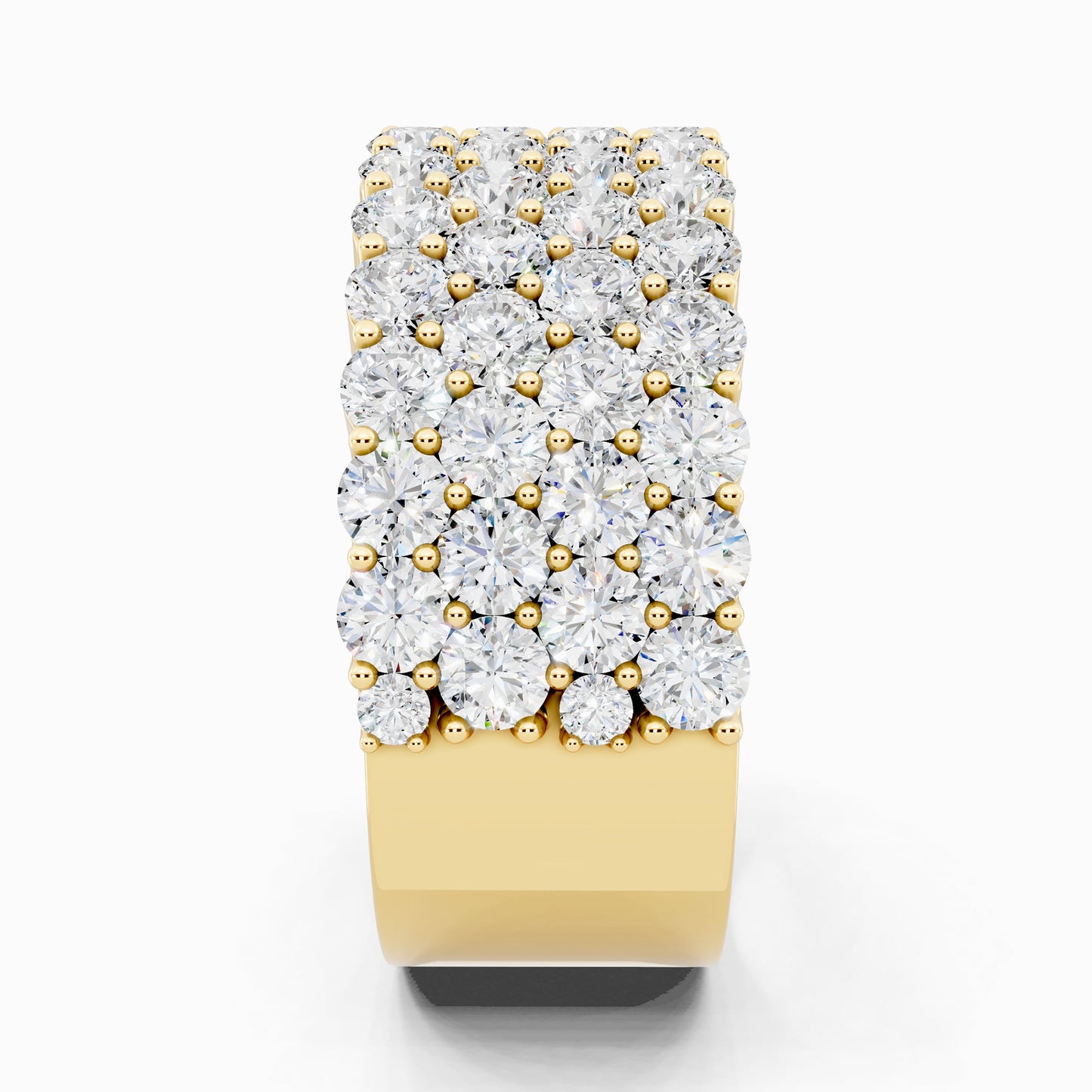 Geranium Half Eternity Round Cut Wedding Ring