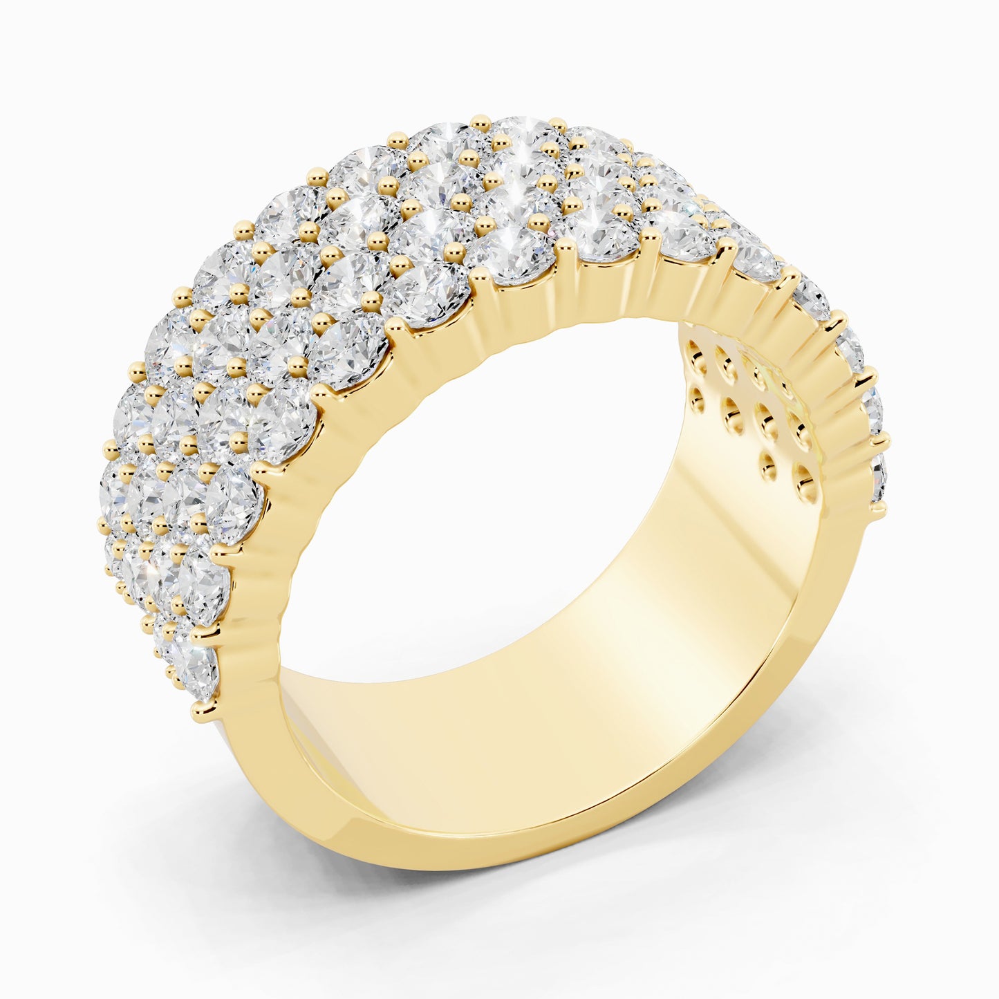 Geranium Half Eternity Round Cut Wedding Ring