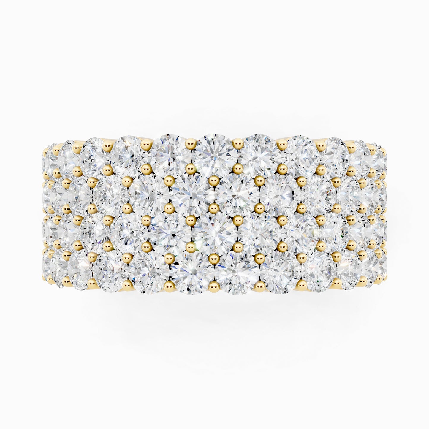 Geranium Half Eternity Round Cut Wedding Ring