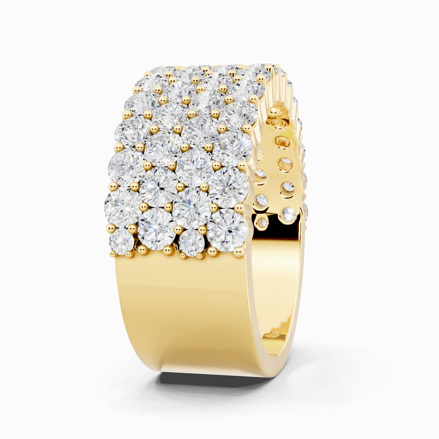Geranium Half Eternity Round Cut Wedding Ring