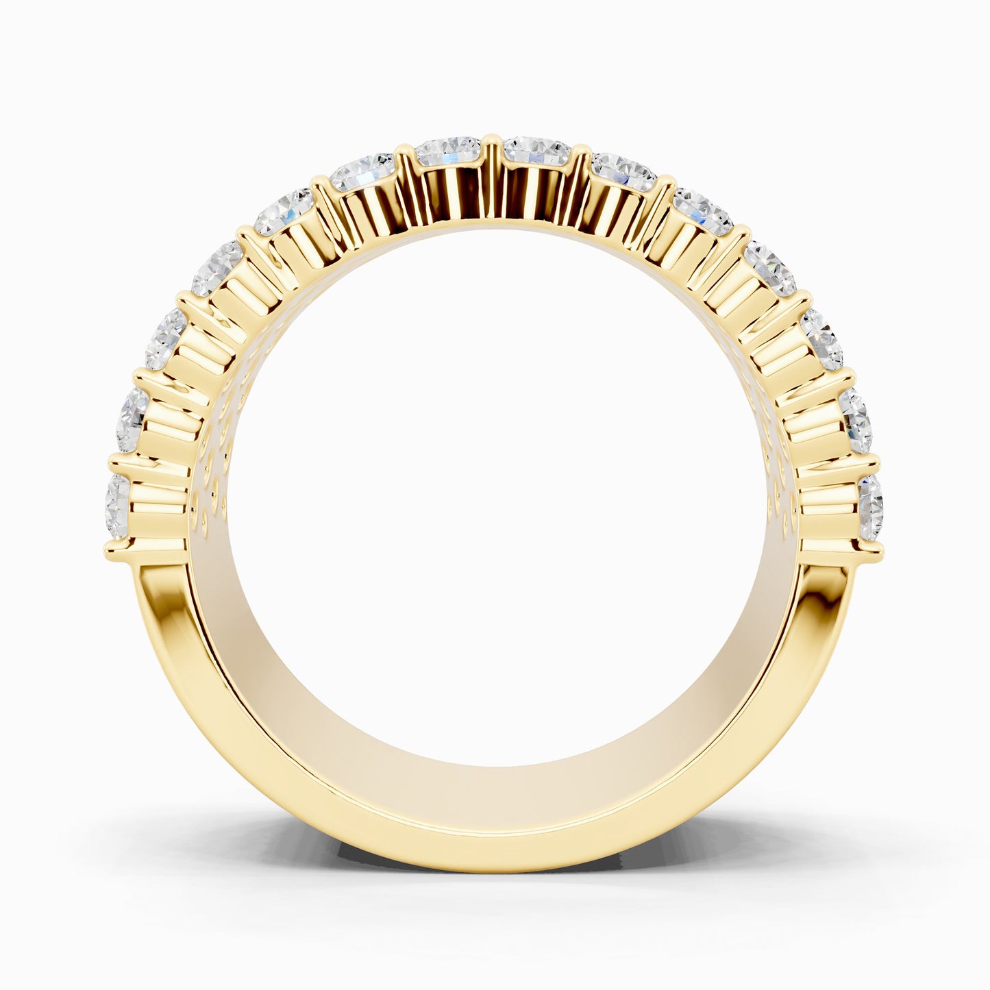 Geranium Half Eternity Round Cut Wedding Ring
