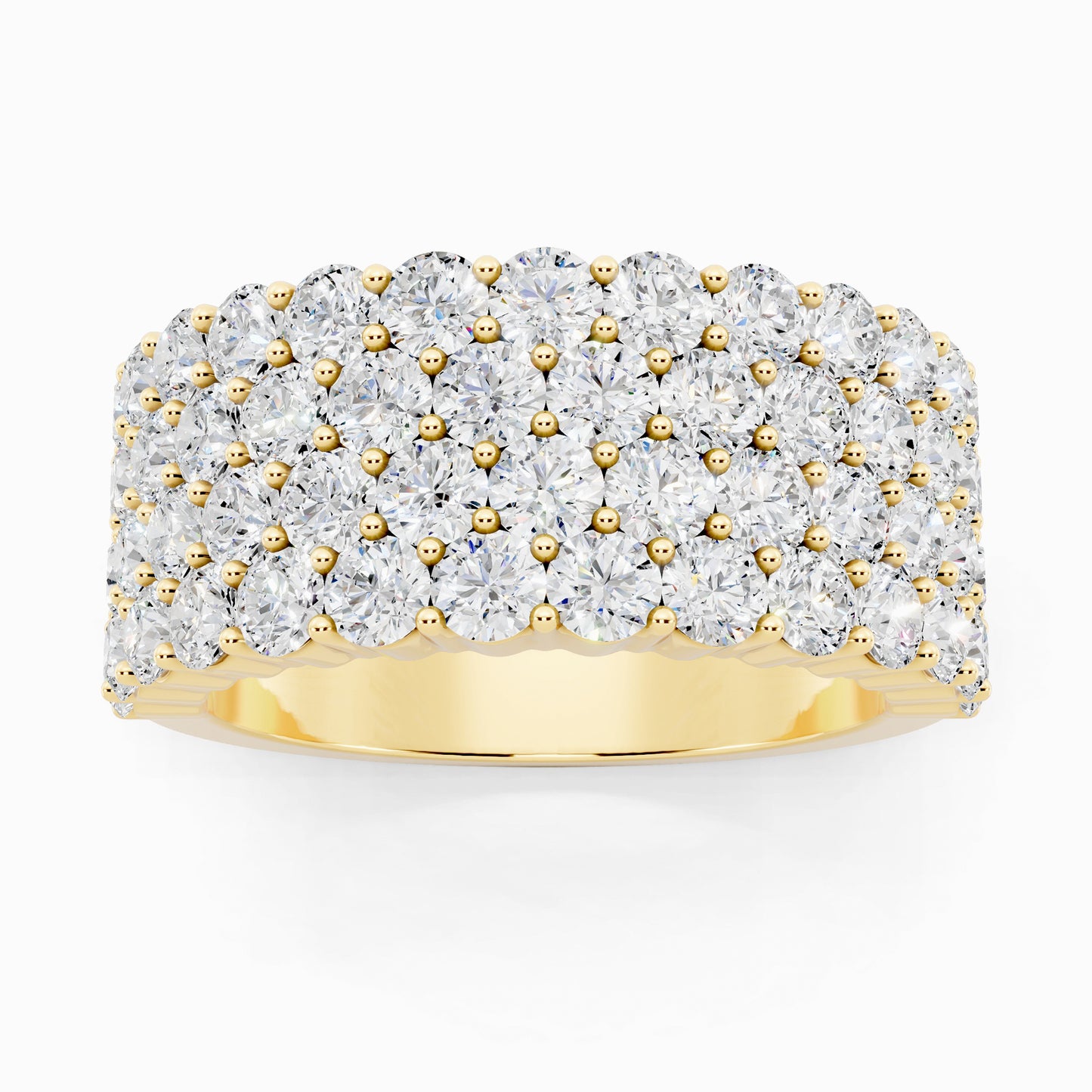 Geranium Half Eternity Round Cut Wedding Ring
