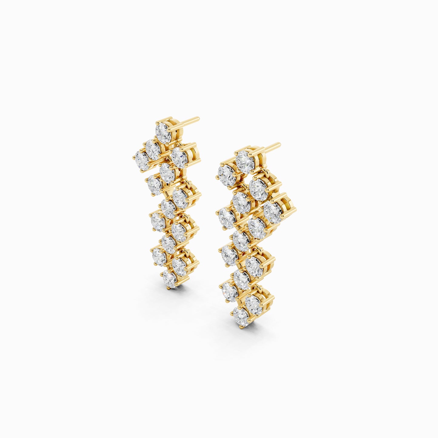 Olea Round Cut Cluster Earring
