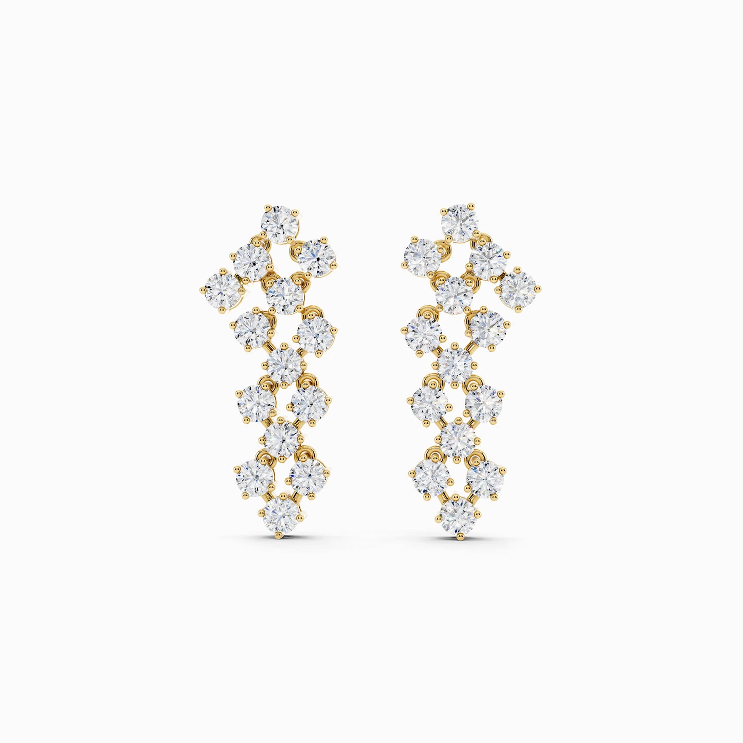 Olea Round Cut Cluster Earring