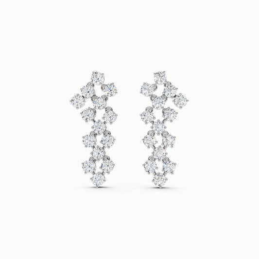 Olea Round Cut Cluster Earring