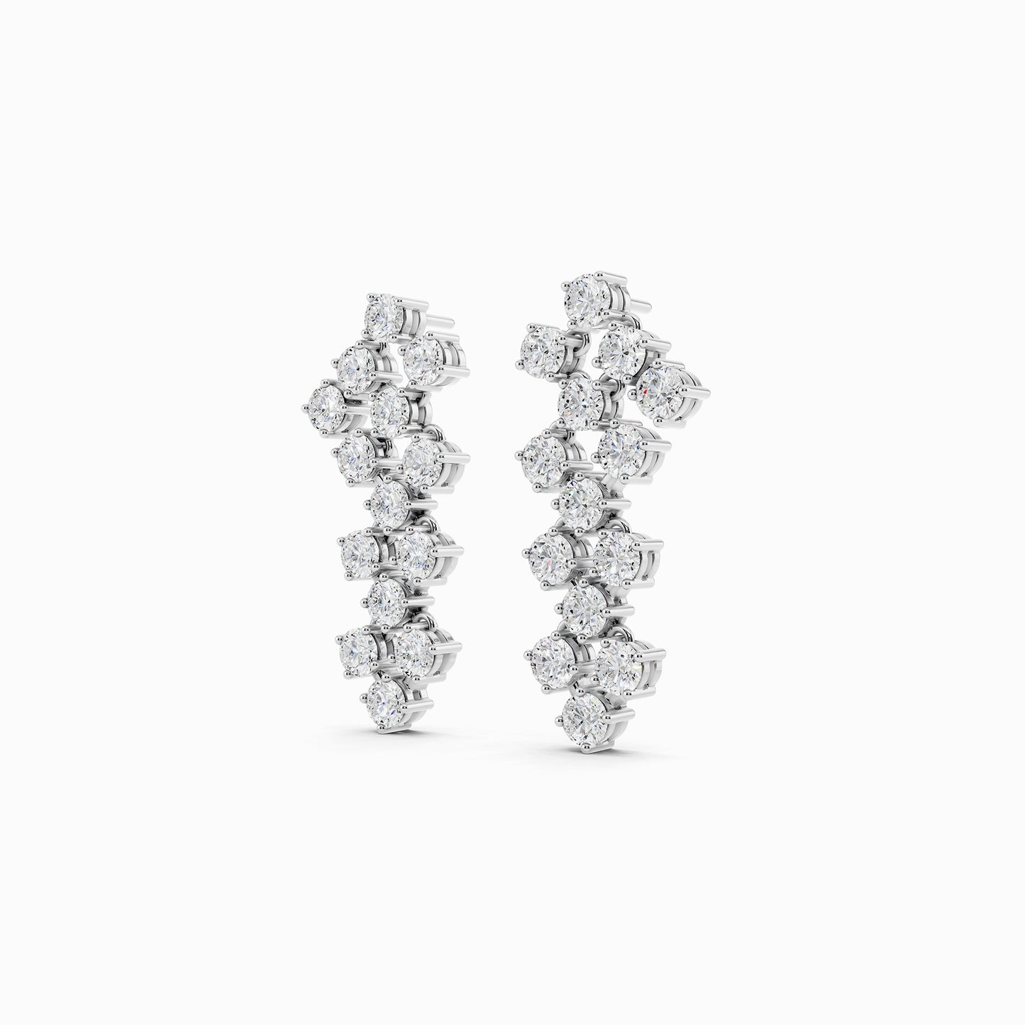 Olea Round Cut Cluster Earring