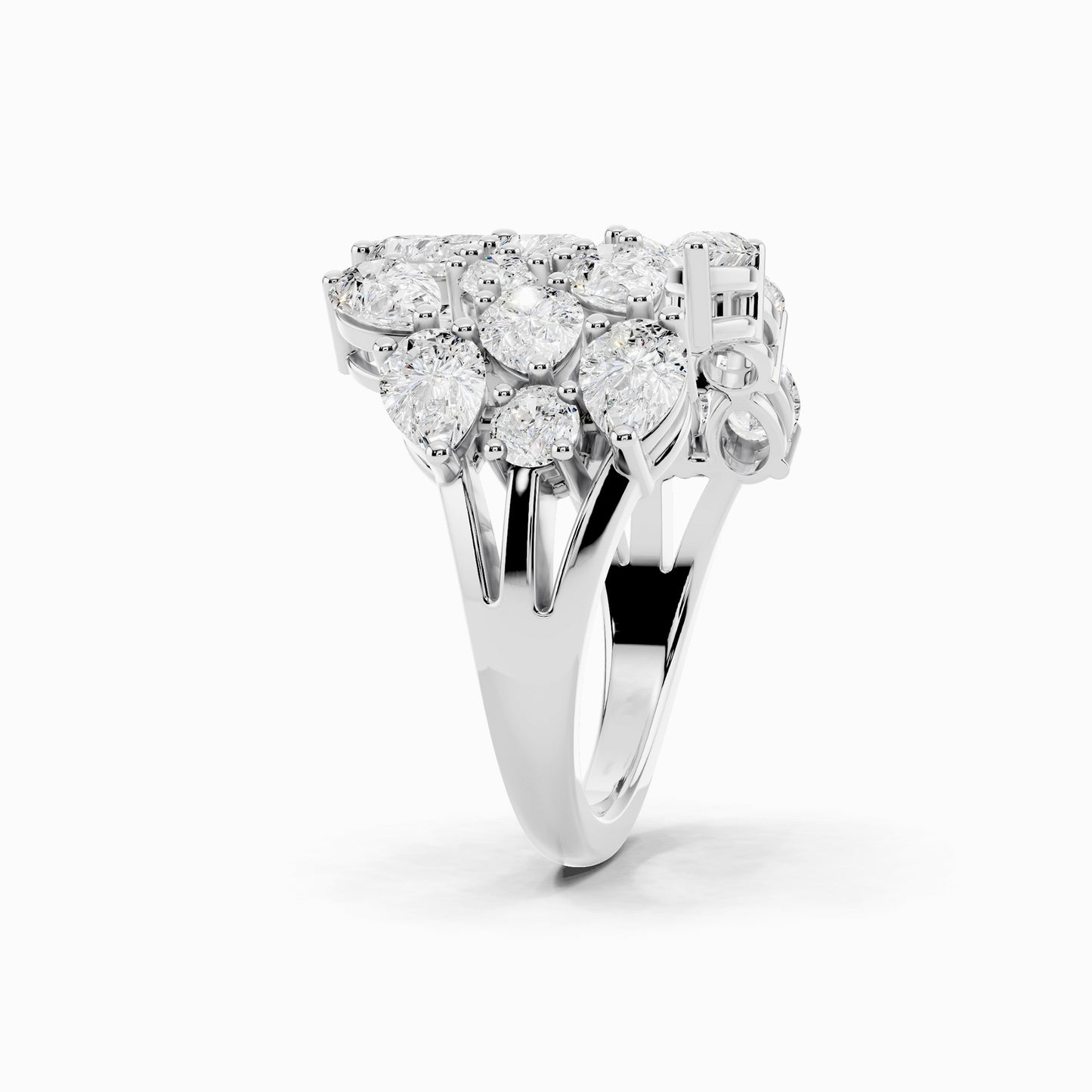 Clivia Cluster Wedding Ring