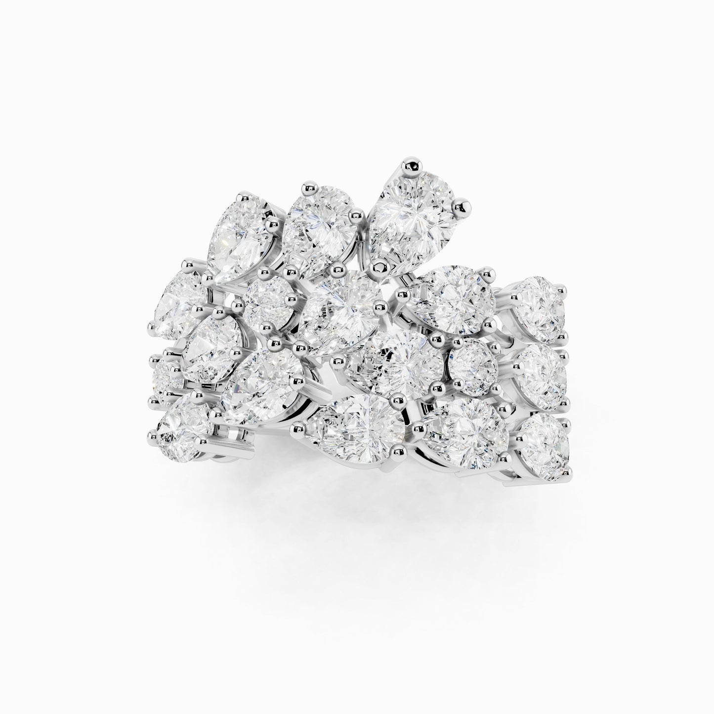 Clivia Cluster Wedding Ring