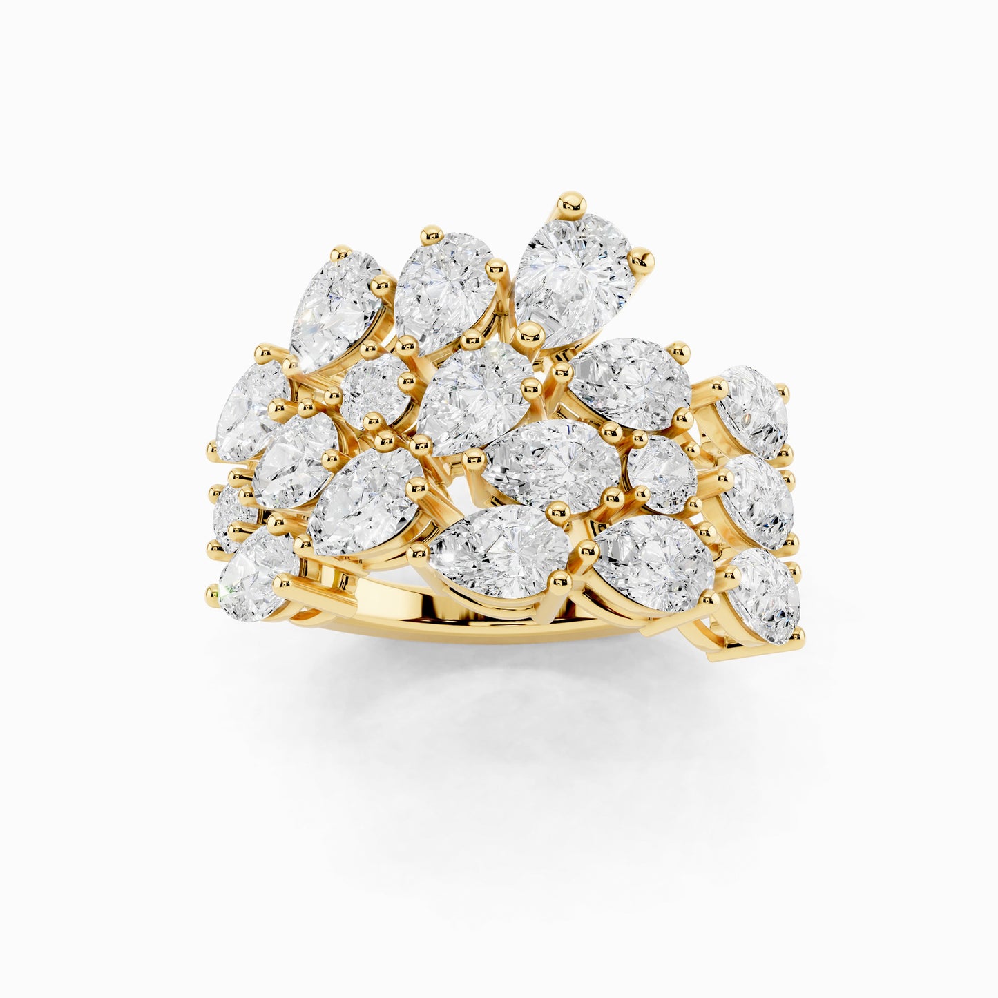 Clivia Cluster Wedding Ring