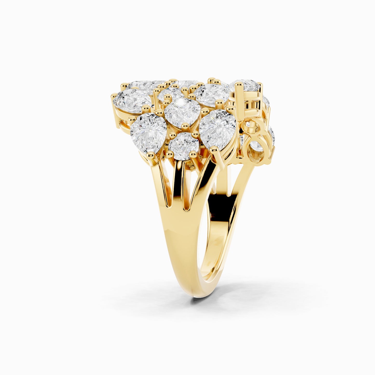 Clivia Cluster Wedding Ring