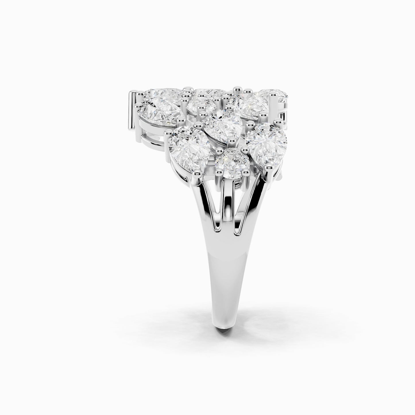 Clivia Cluster Wedding Ring