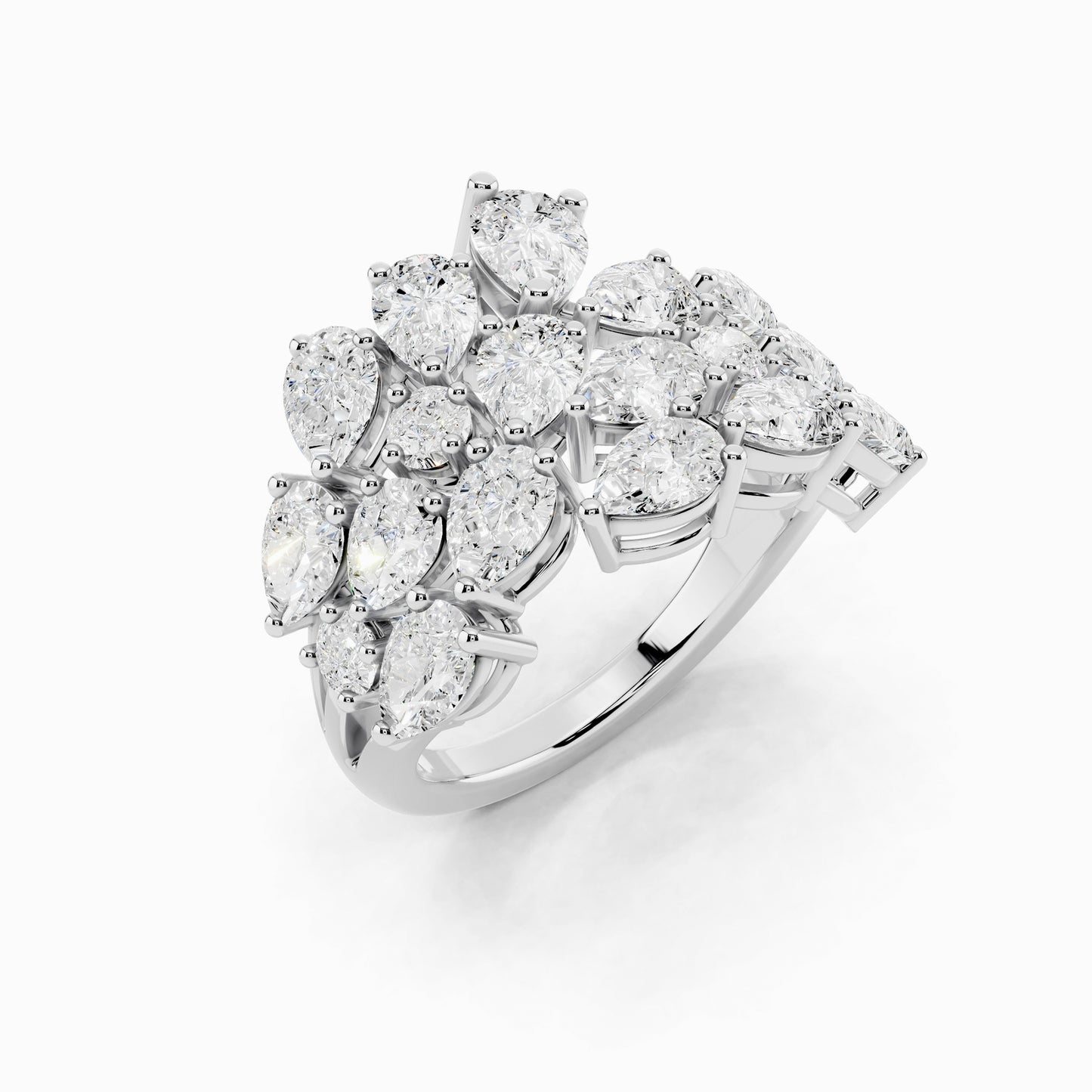 Clivia Cluster Wedding Ring