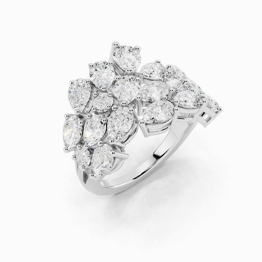 Clivia Cluster Wedding Ring