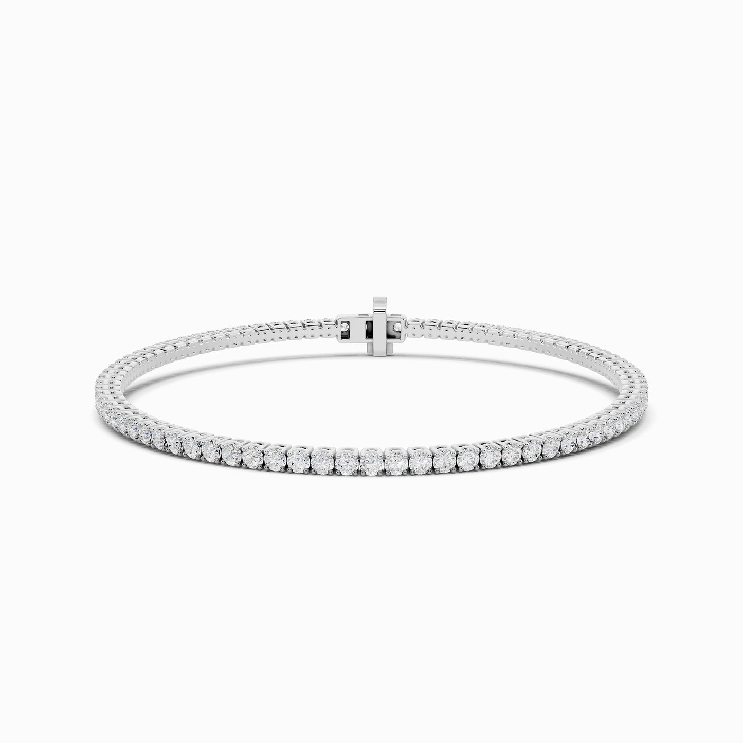 Peony Round Cut Tennis Bracelet