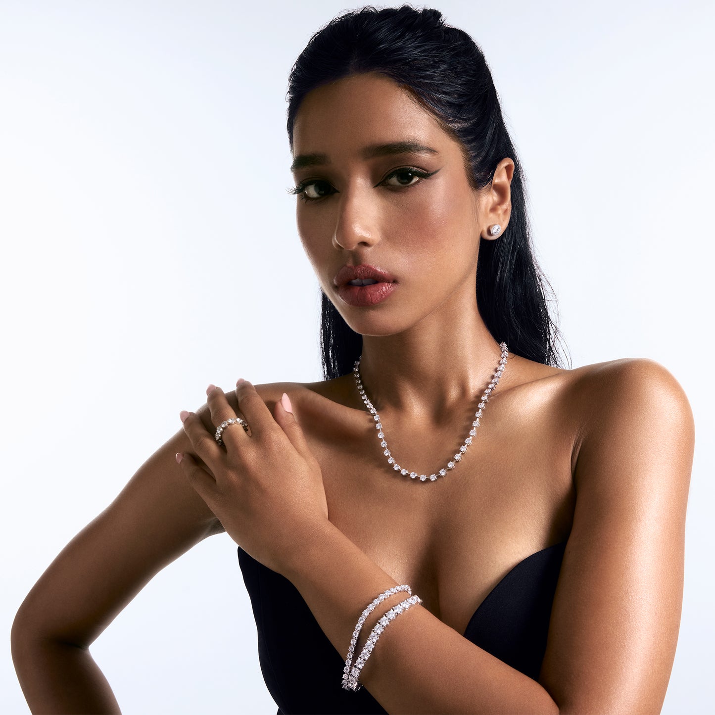 Calla Lily Round Cut Tennis Bracelet