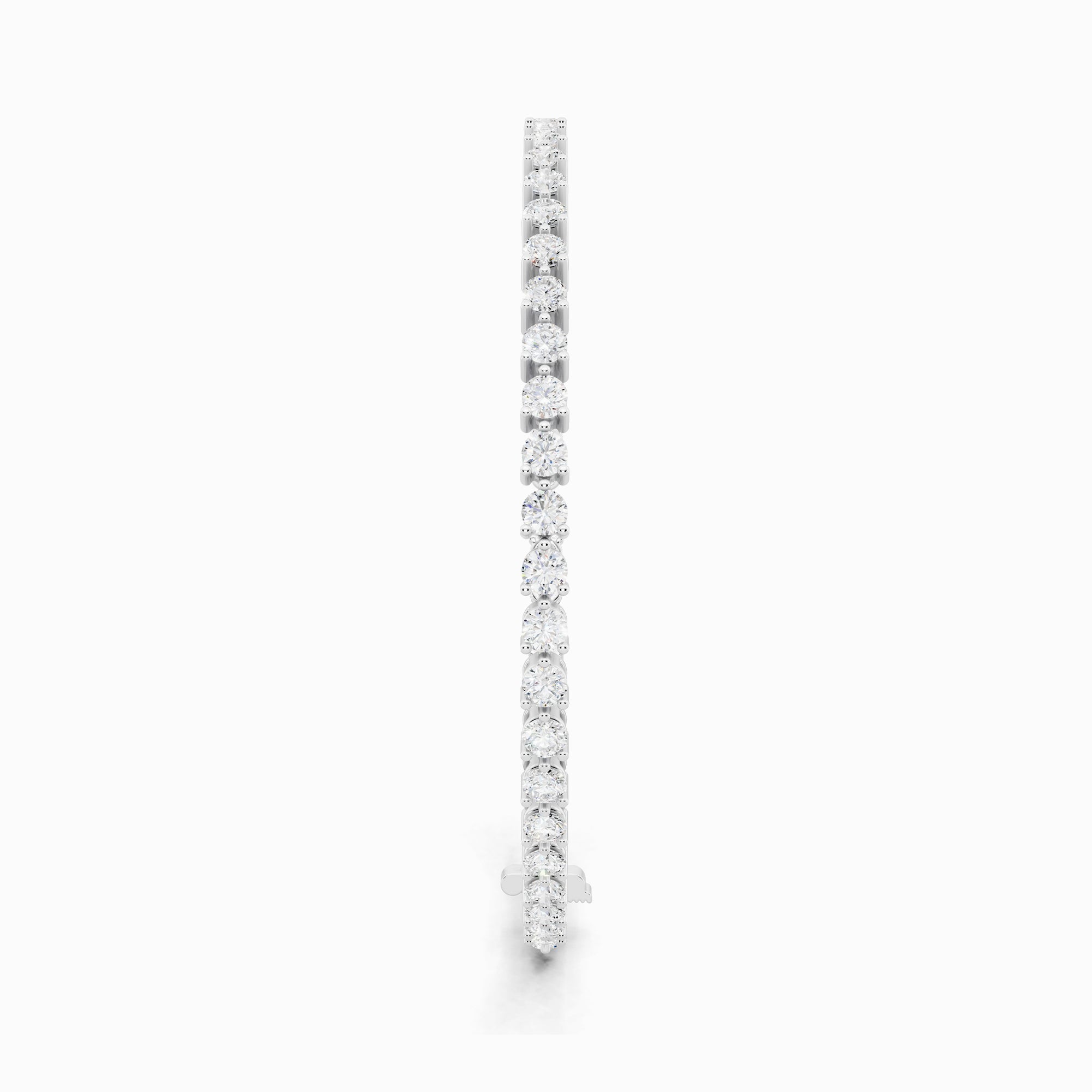 Calla Lily Round Cut Tennis Bracelet