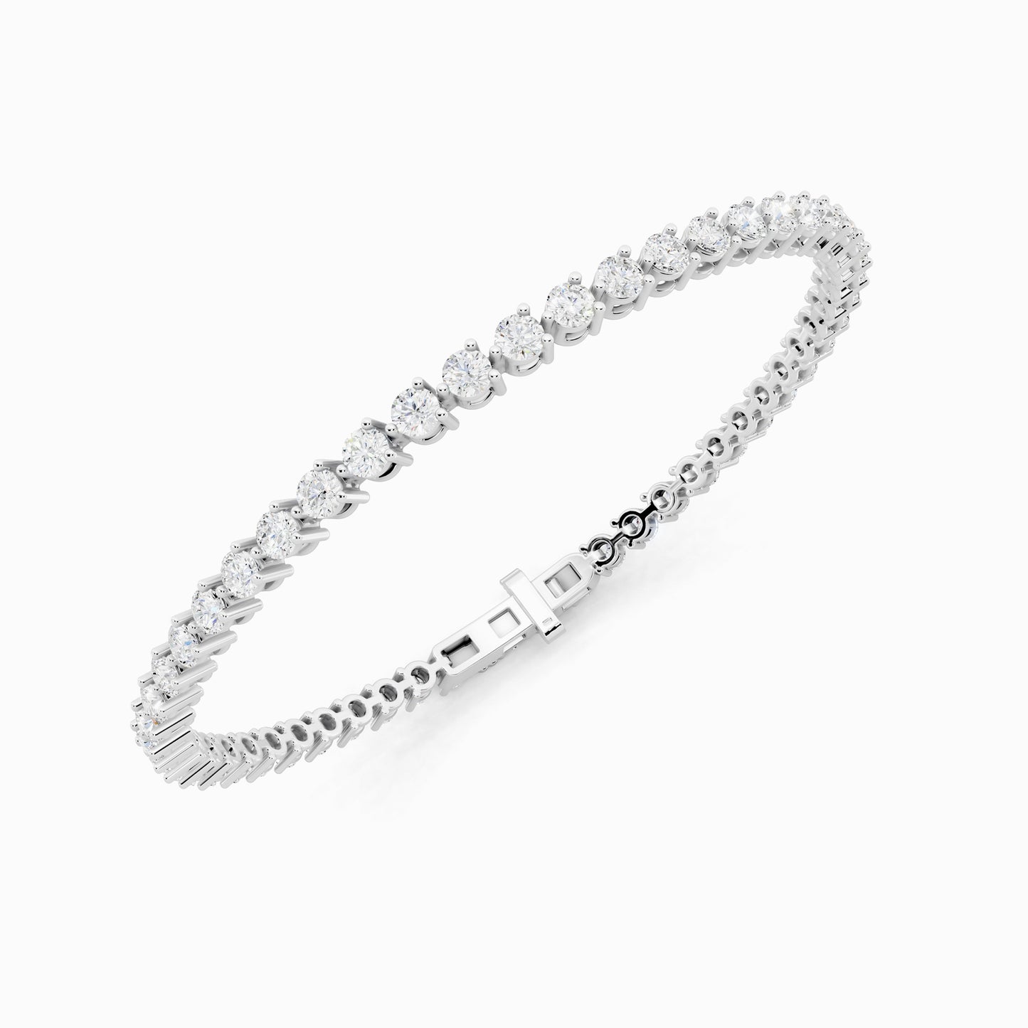 Calla Lily Round Cut Tennis Bracelet