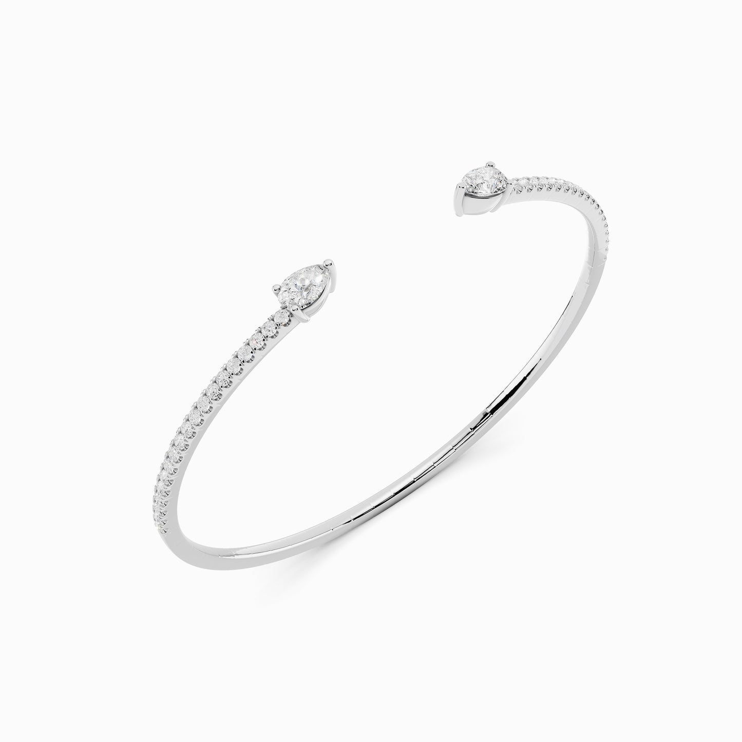 Trillium Pear Cut Open End Bracelet
