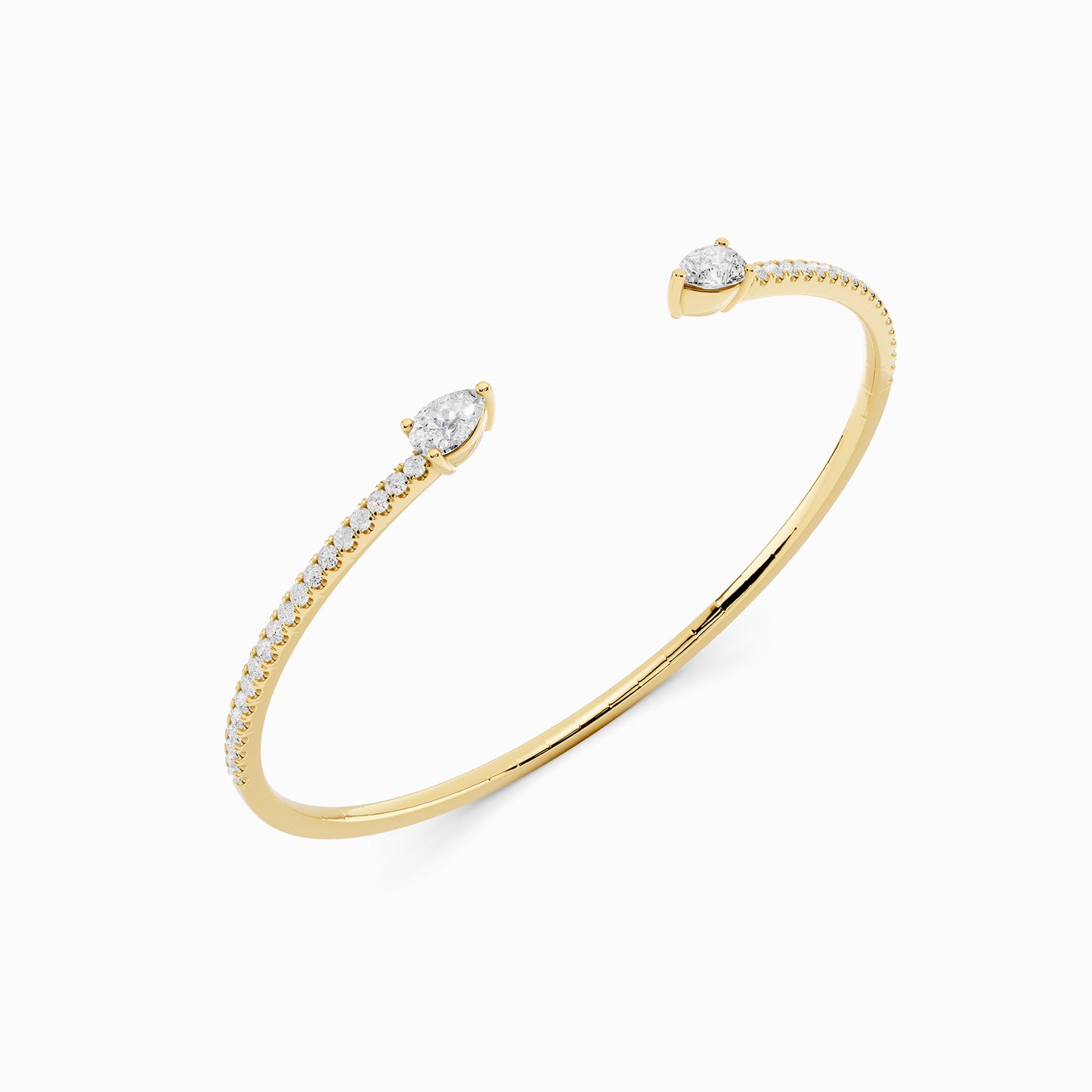 Trillium Pear Cut Open End Bracelet