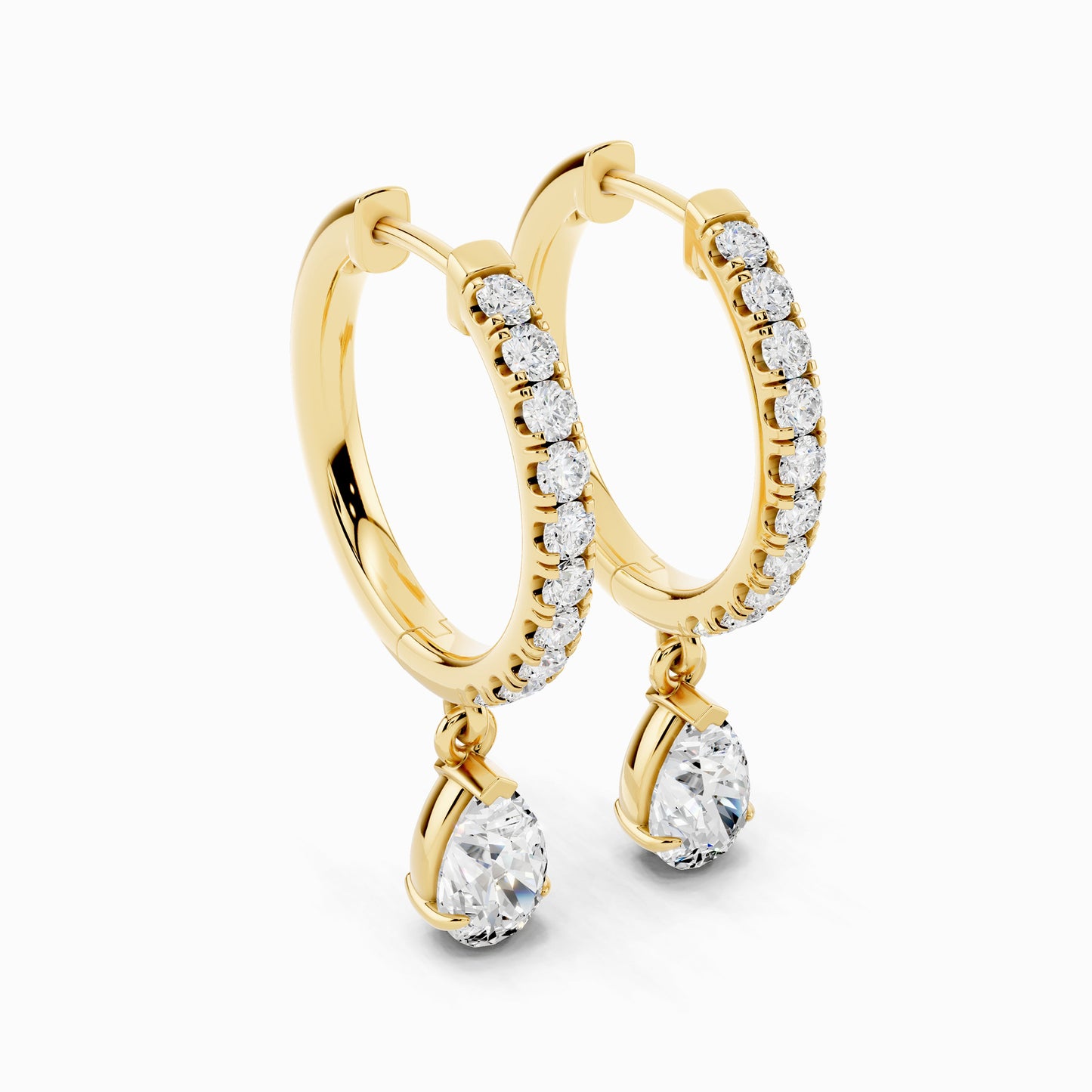 Bellis Pear Cut Hoop Earring