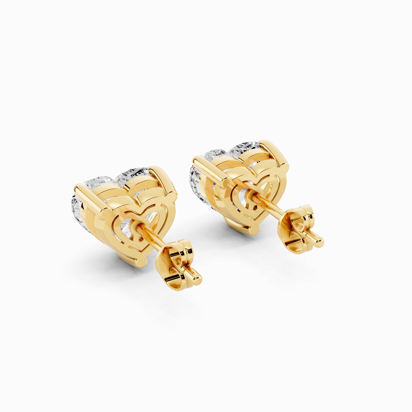 Jade Heart Cut Stud Earring