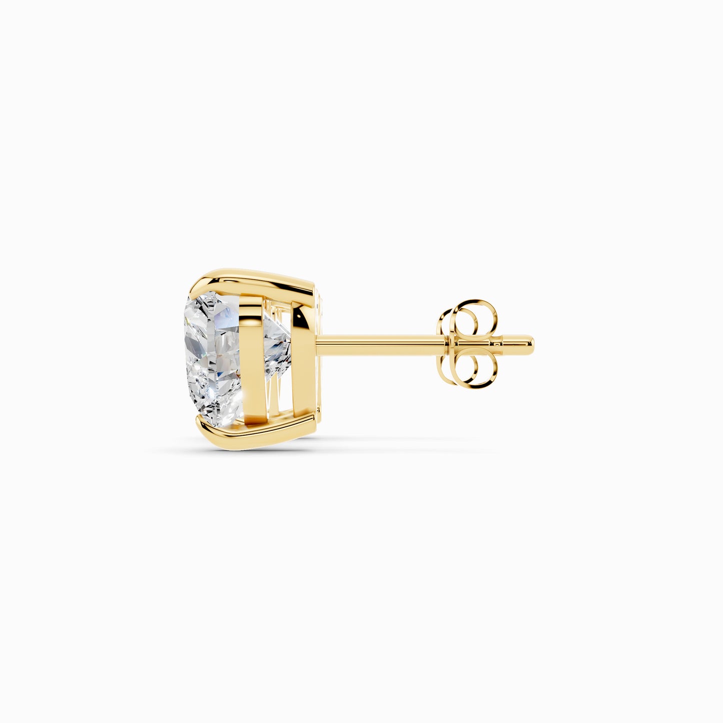 Jade Heart Cut Stud Earring