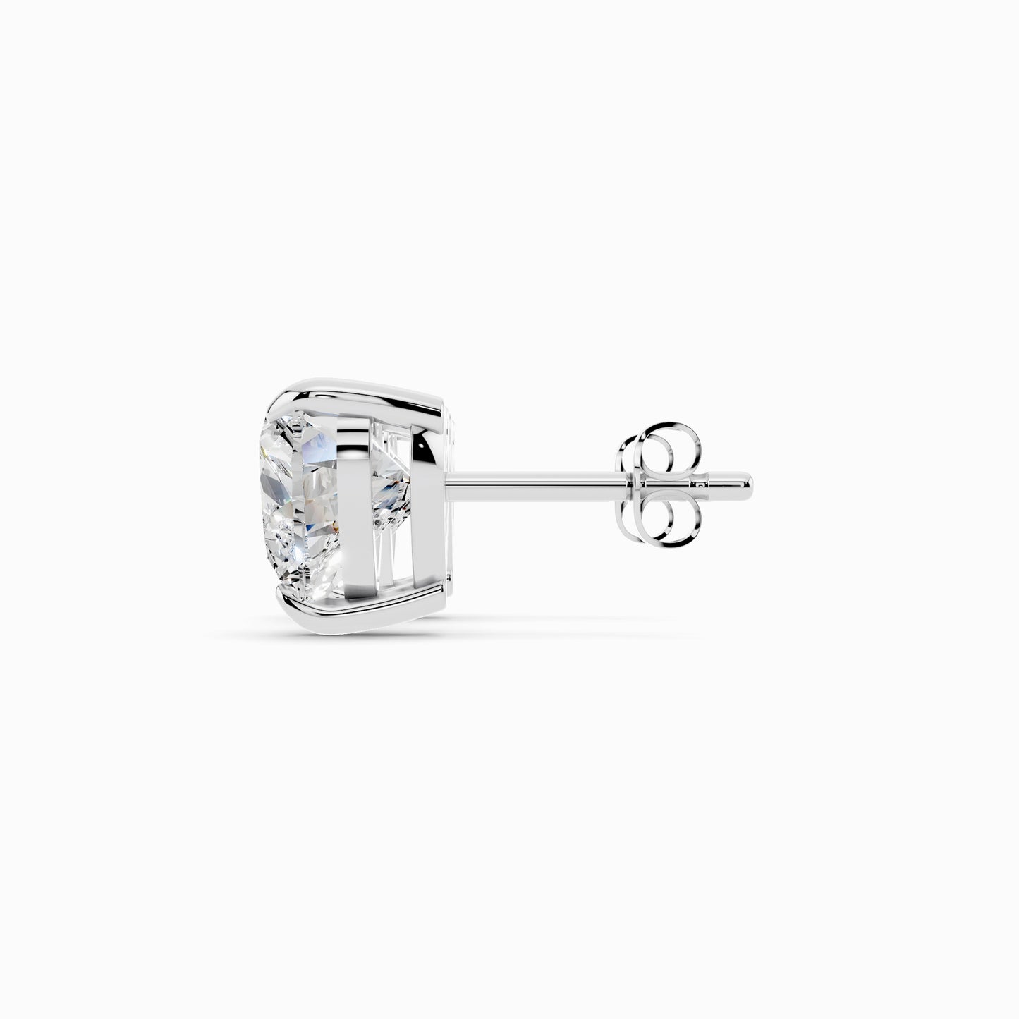 Jade Heart Cut Stud Earring