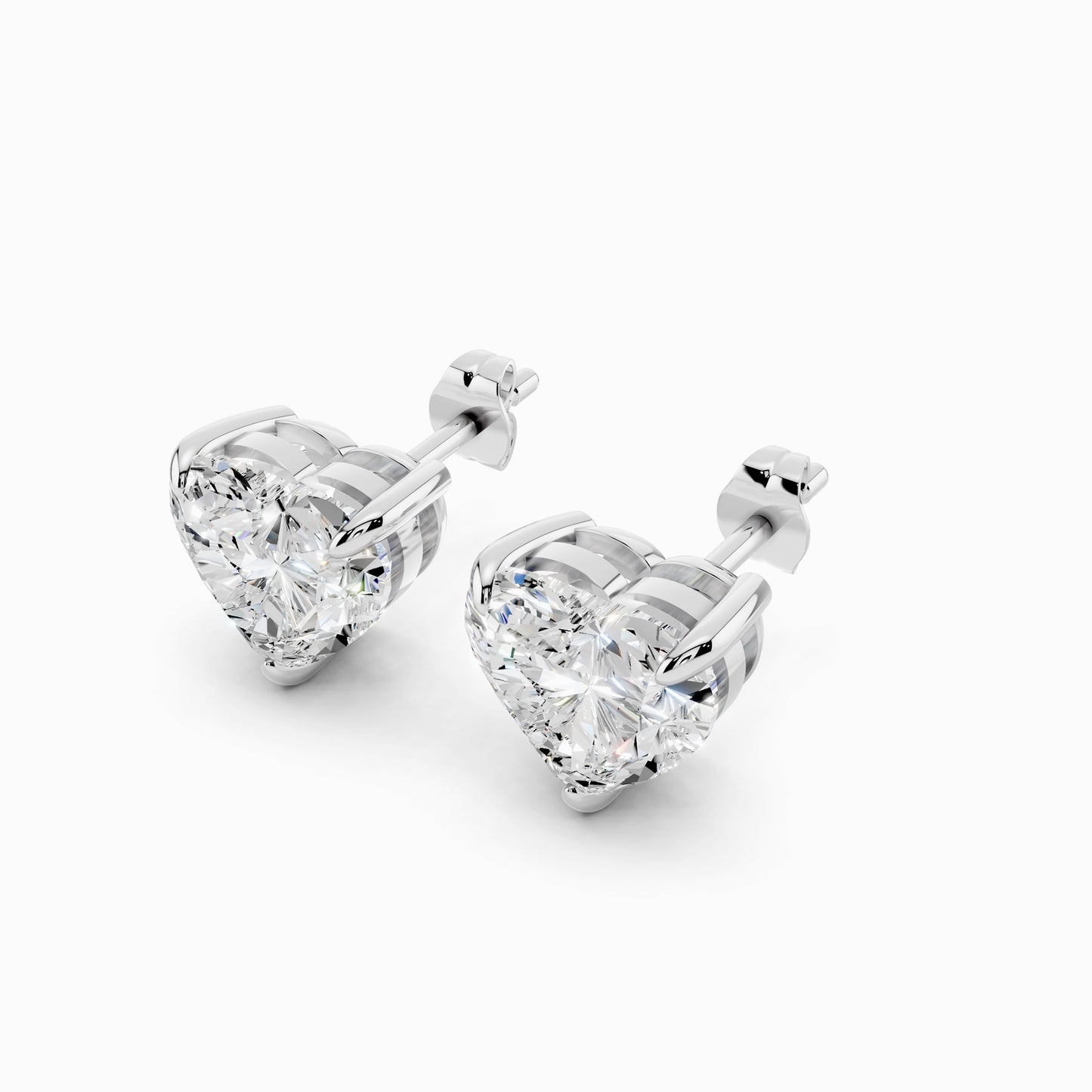 Jade Heart Cut Stud Earring