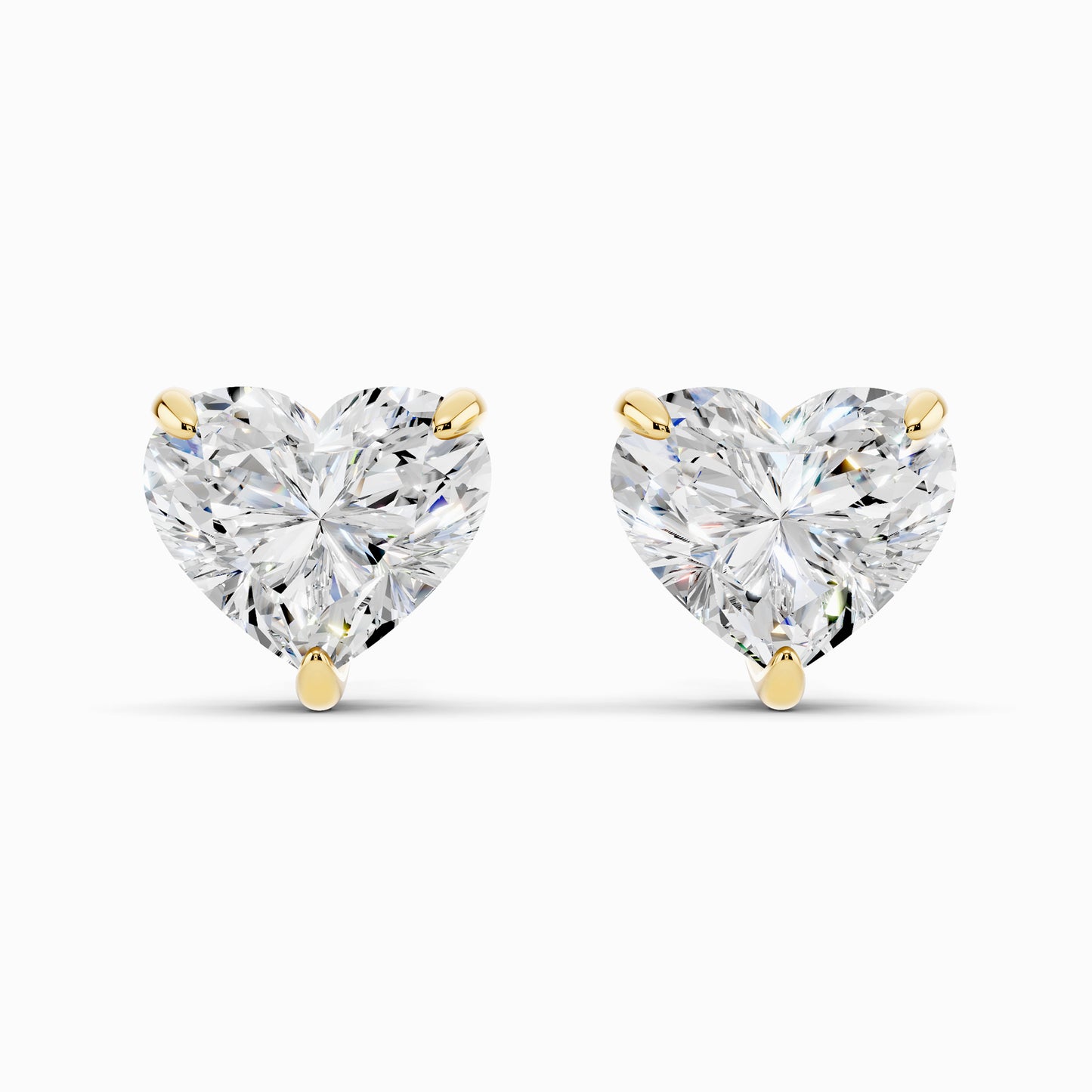 Jade Heart Cut Stud Earring