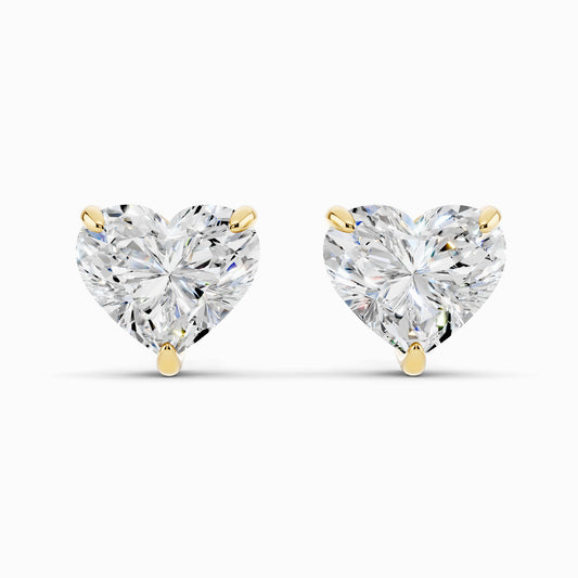 Jade Heart Cut Stud Earring