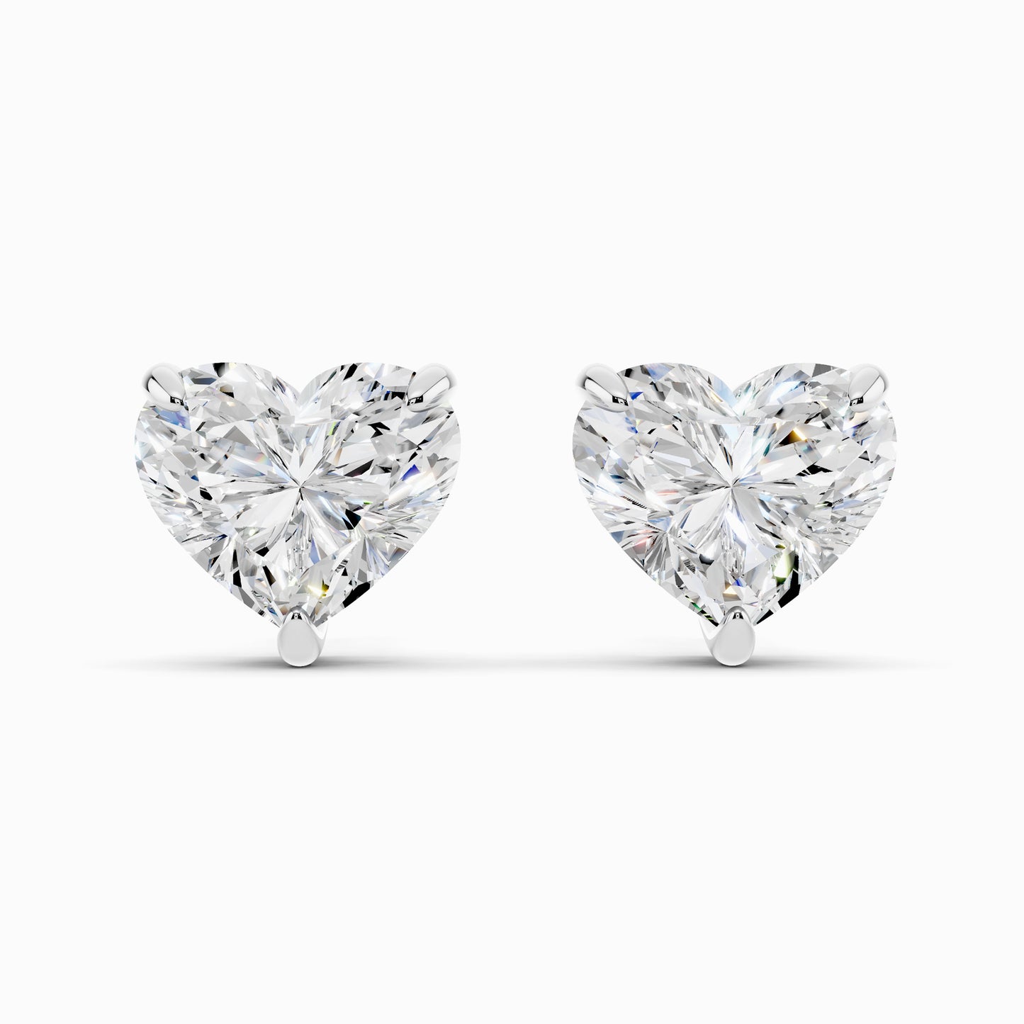 Jade Heart Cut Stud Earring