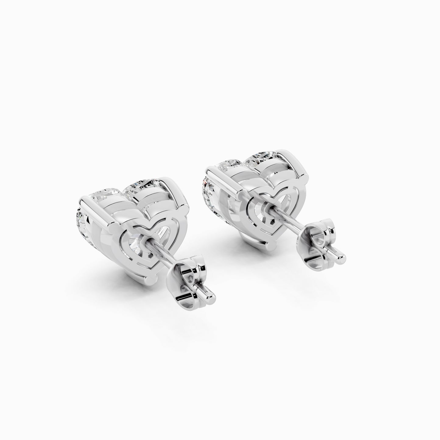 Jade Heart Cut Stud Earring