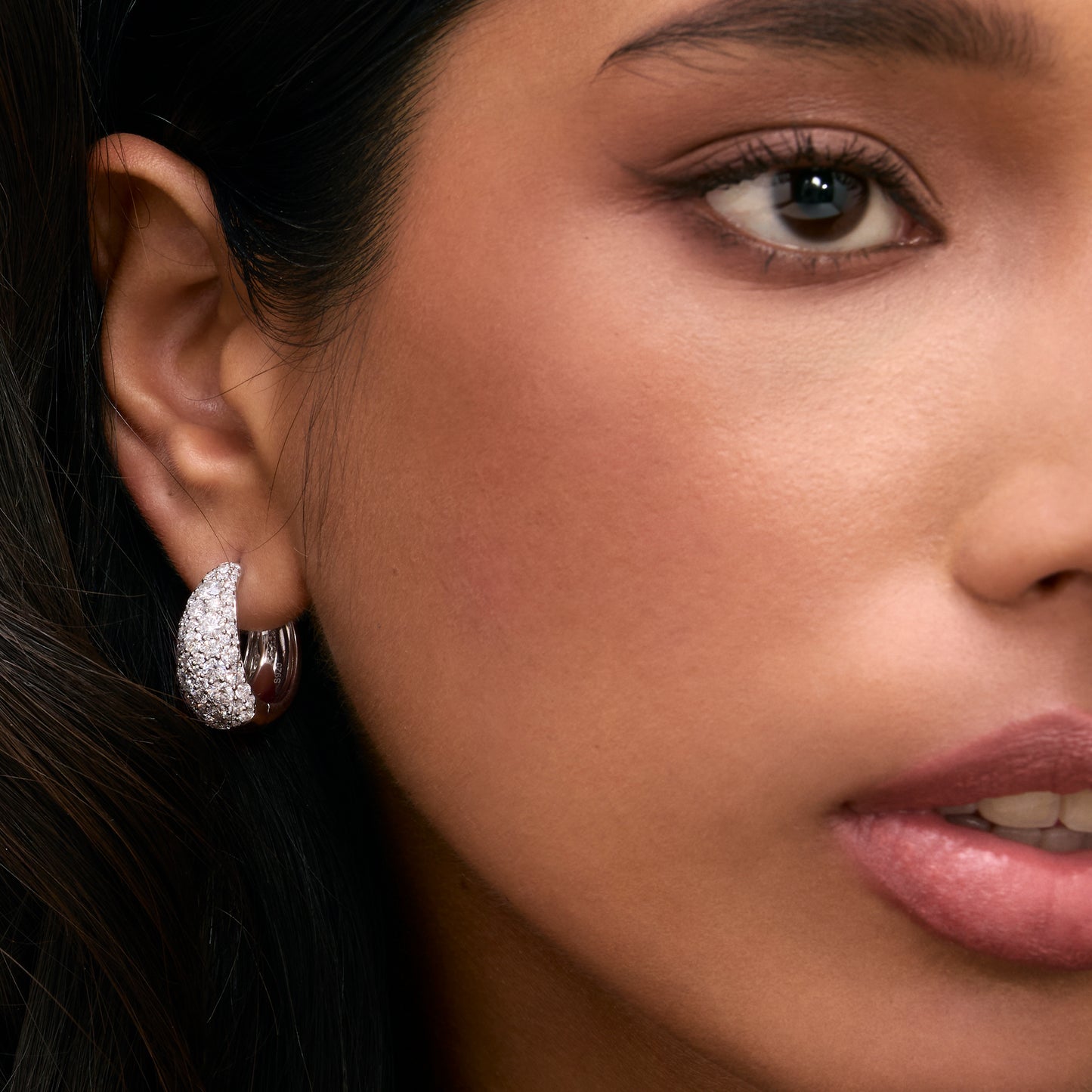 Linaria Round Cut Dome Earring