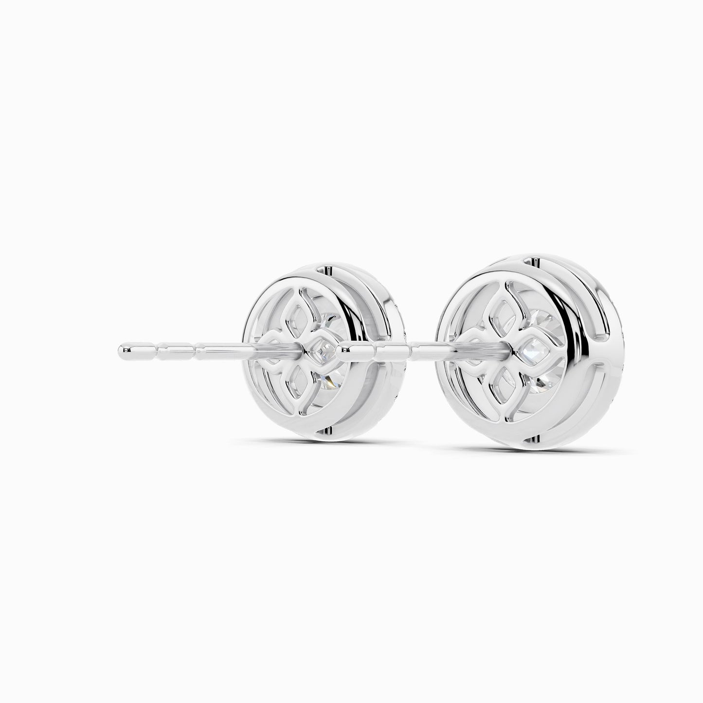 Astrantia Round Cut Halo Earring