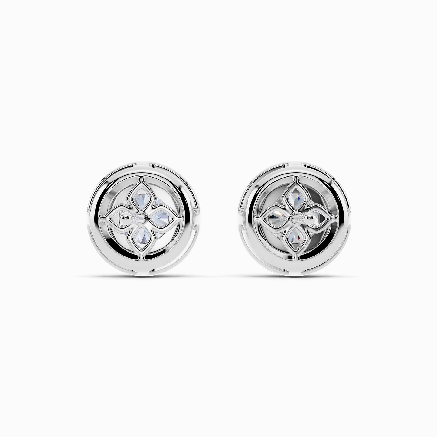 Astrantia Round Cut Halo Earring