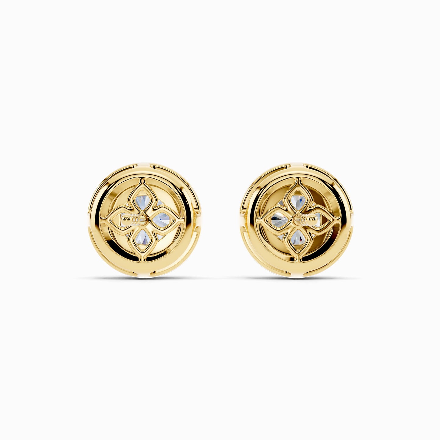 Astrantia Round Cut Halo Earring