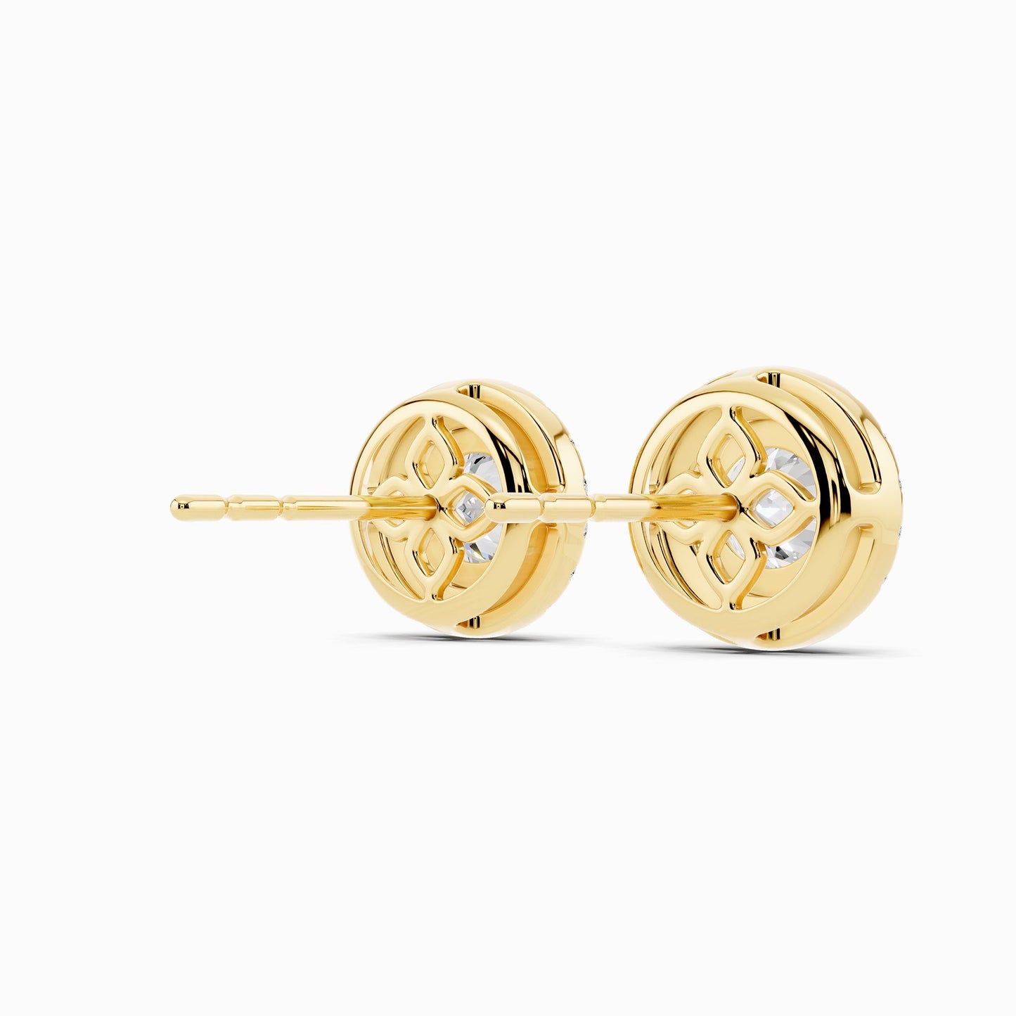 Astrantia Round Cut Halo Earring