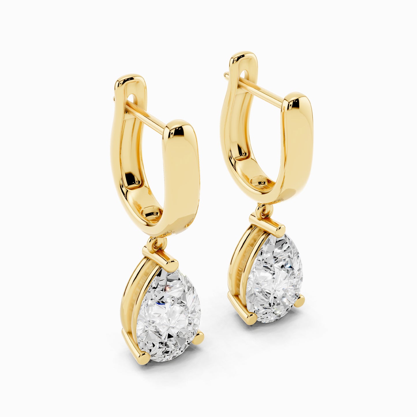 Oxalis Pear Cut Hoop Earring