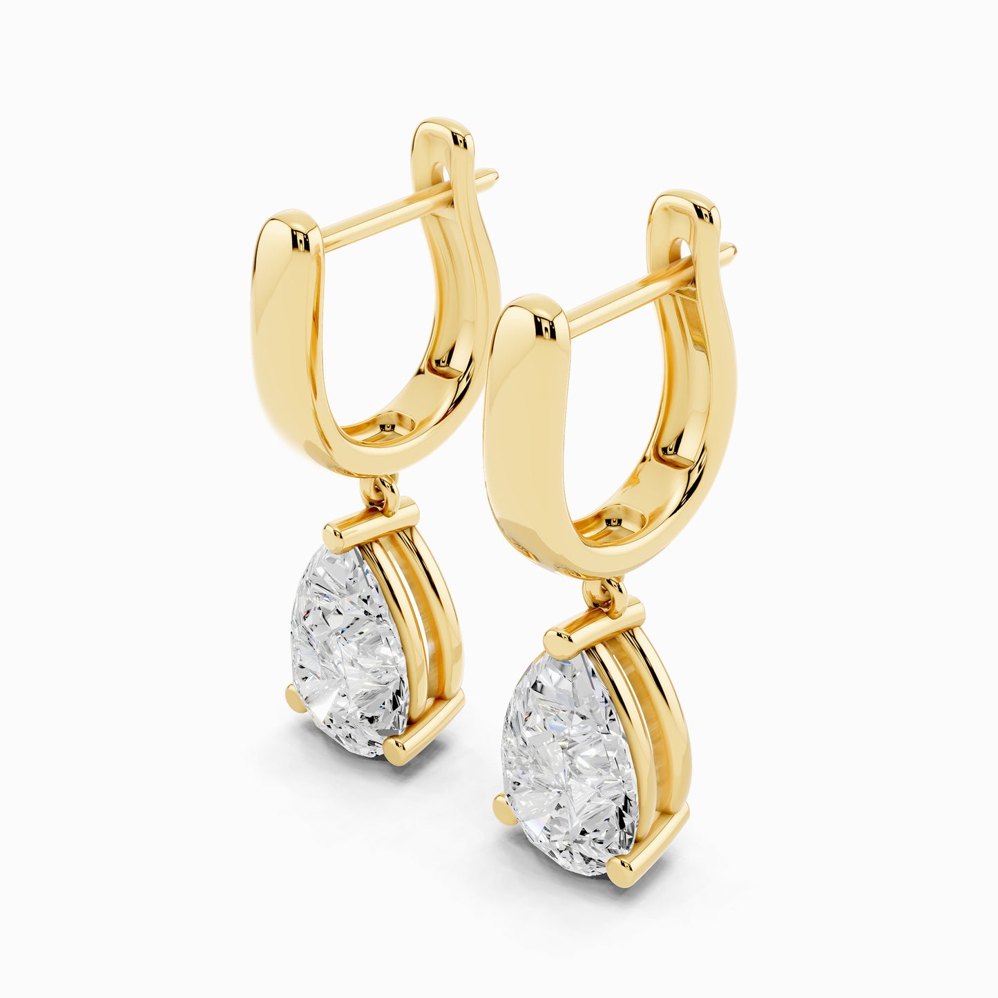 Oxalis Pear Cut Hoop Earring