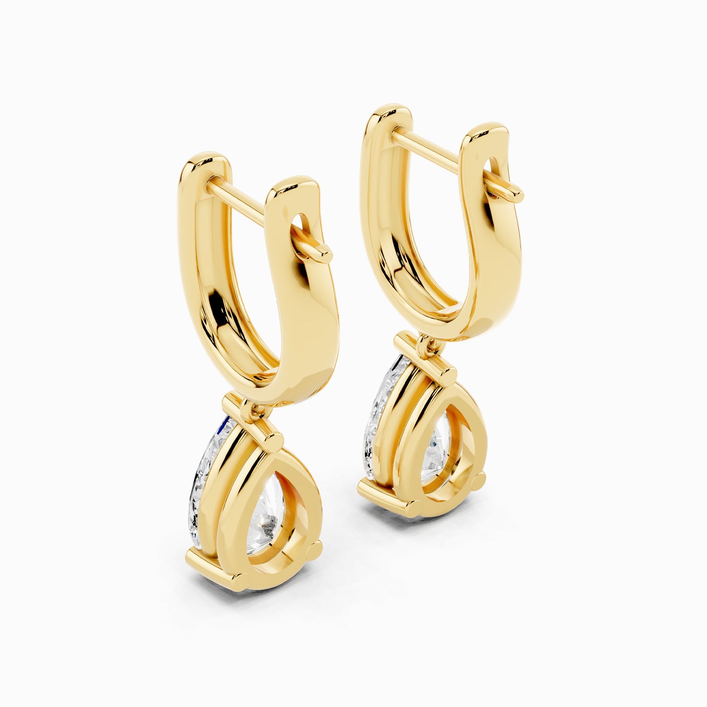 Oxalis Pear Cut Hoop Earring