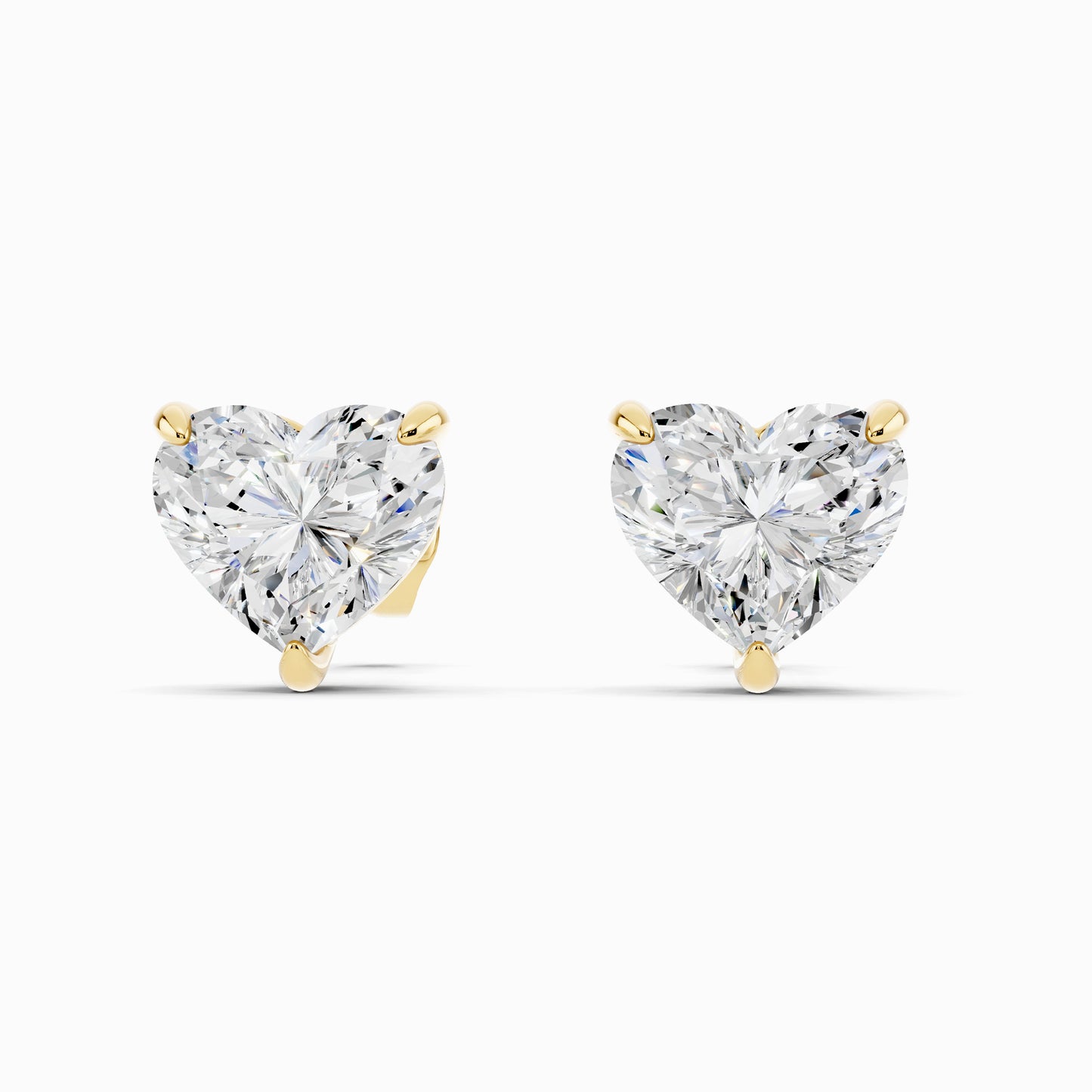 Rosy Heart Cut Stud Earring