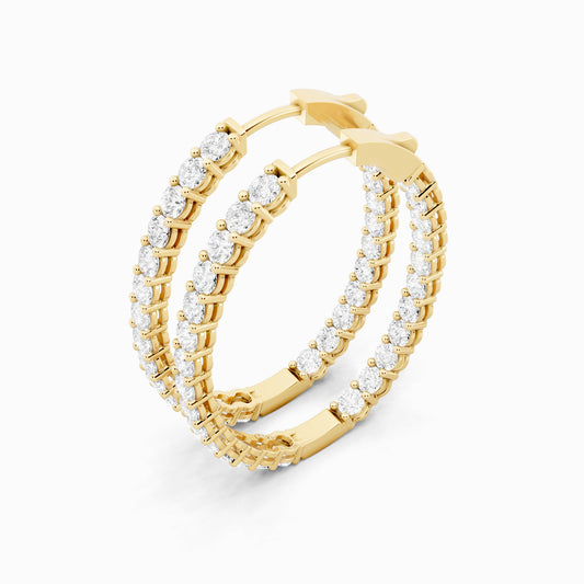 Ammi Round Cut Hoop Earring