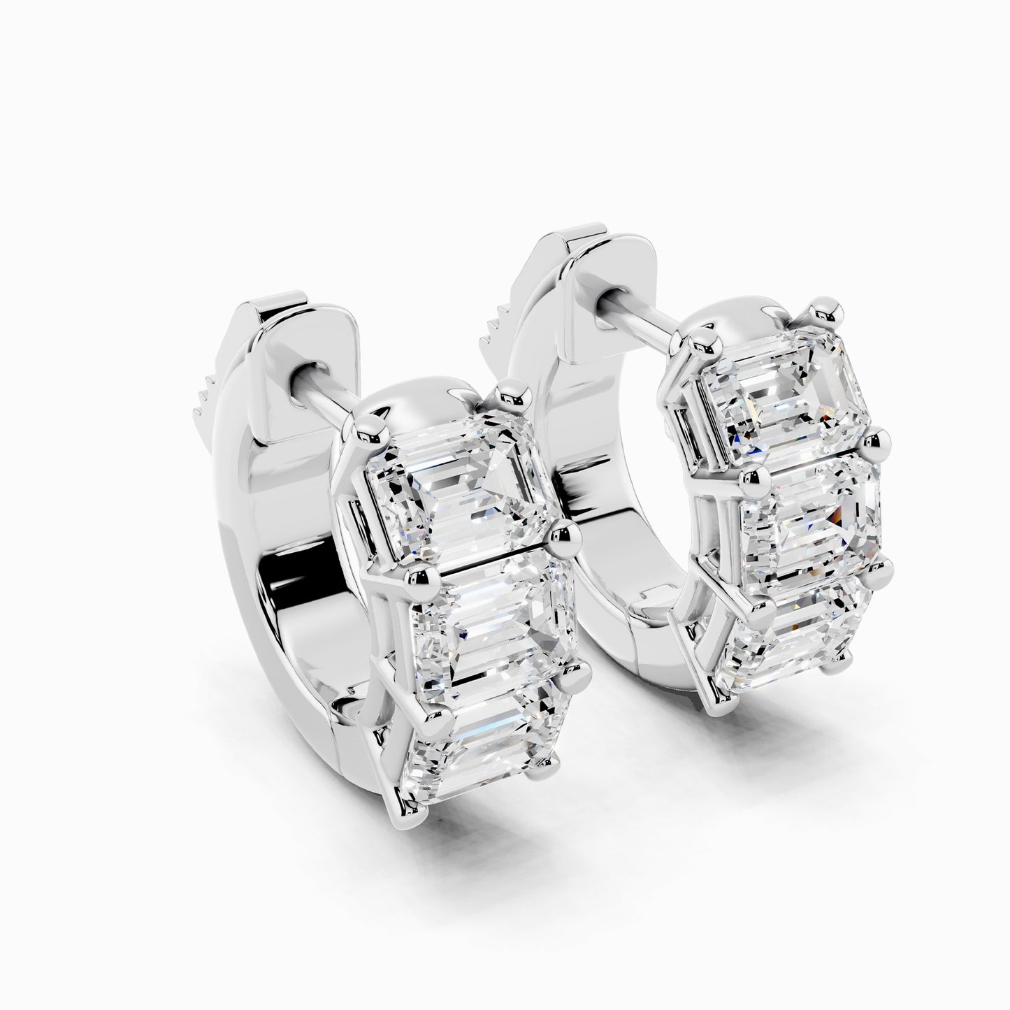 Kunzea Trio Emerald Cut Huggie Earring