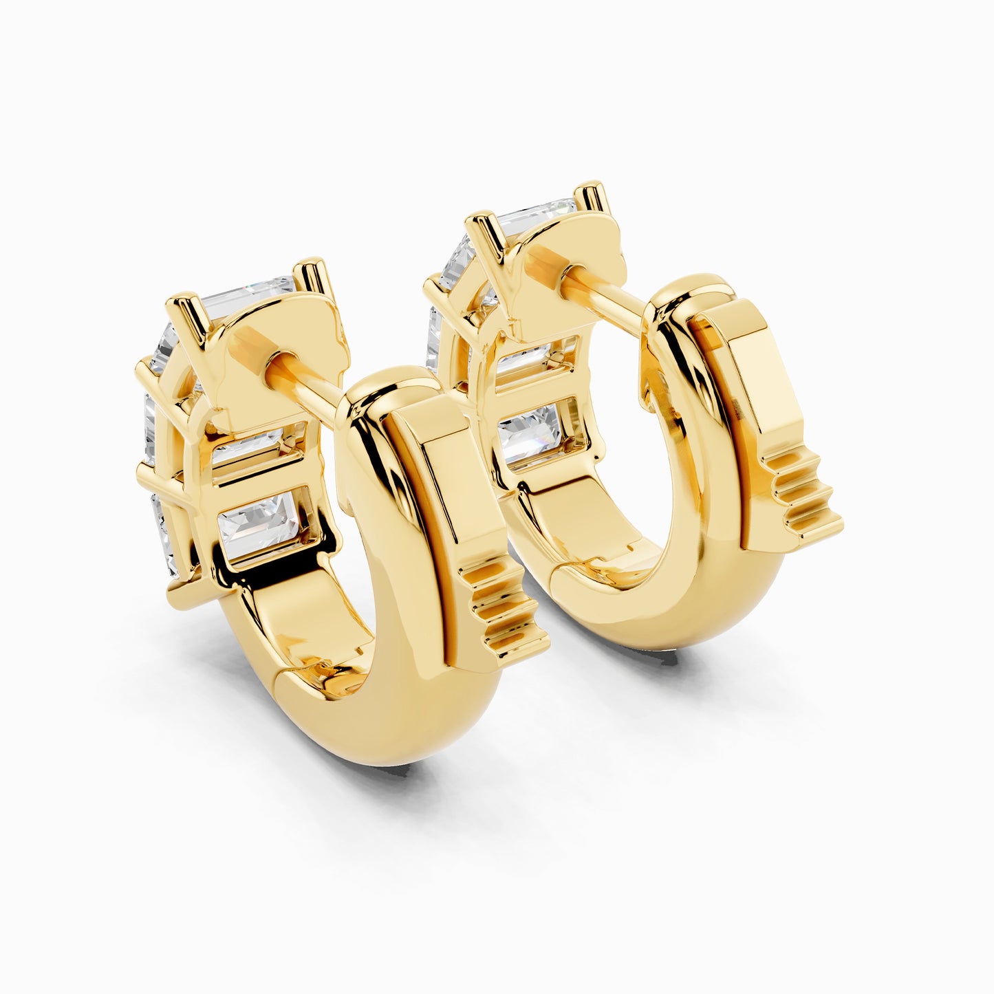 Kunzea Trio Emerald Cut Huggie Earring