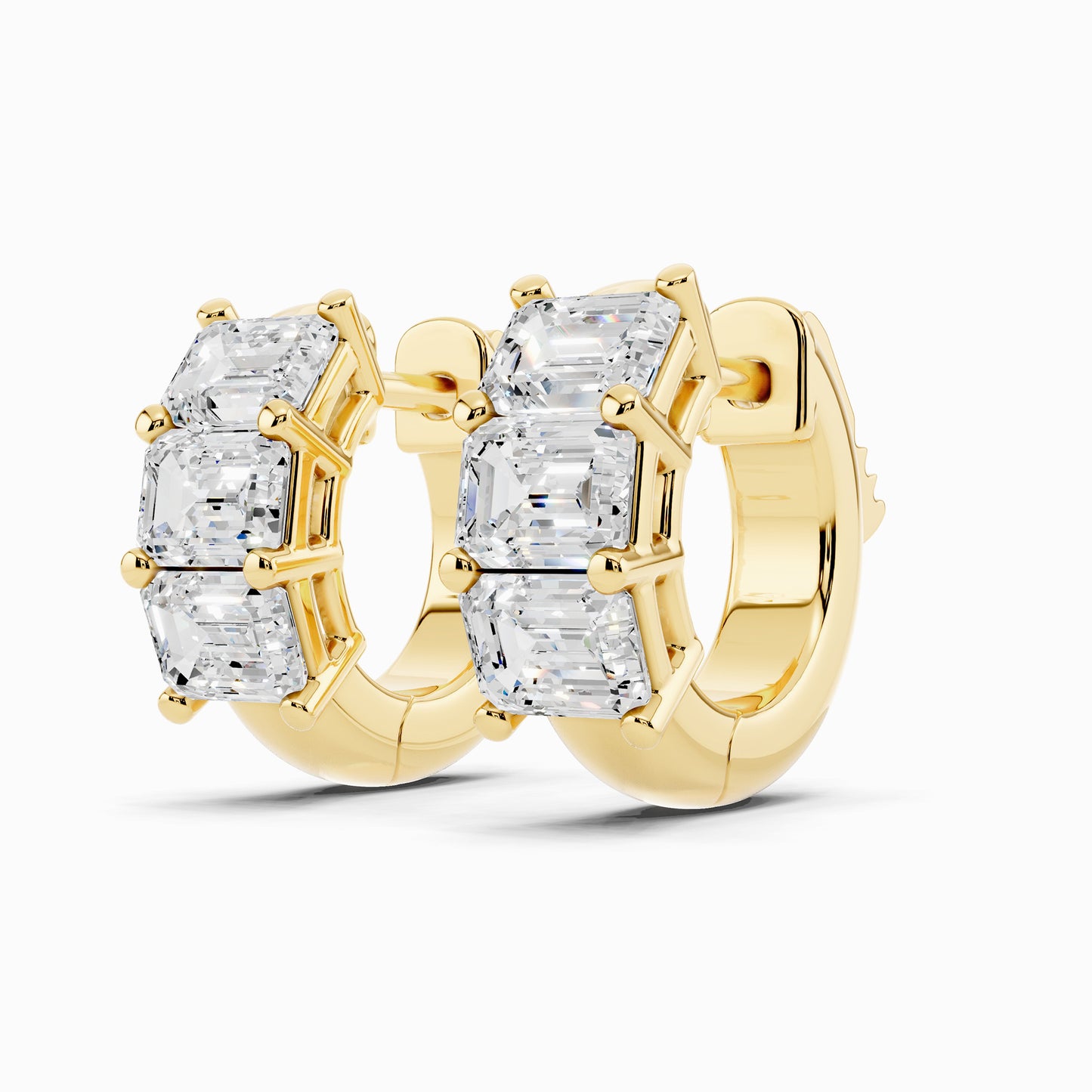Kunzea Trio Emerald Cut Huggie Earring