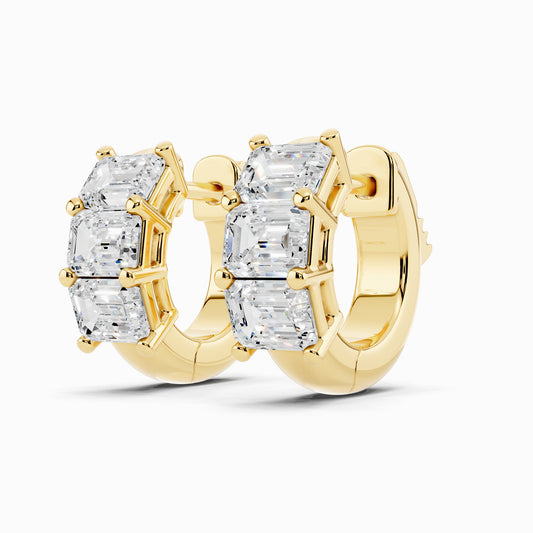 Kunzea Trio Emerald Cut Huggie Earring