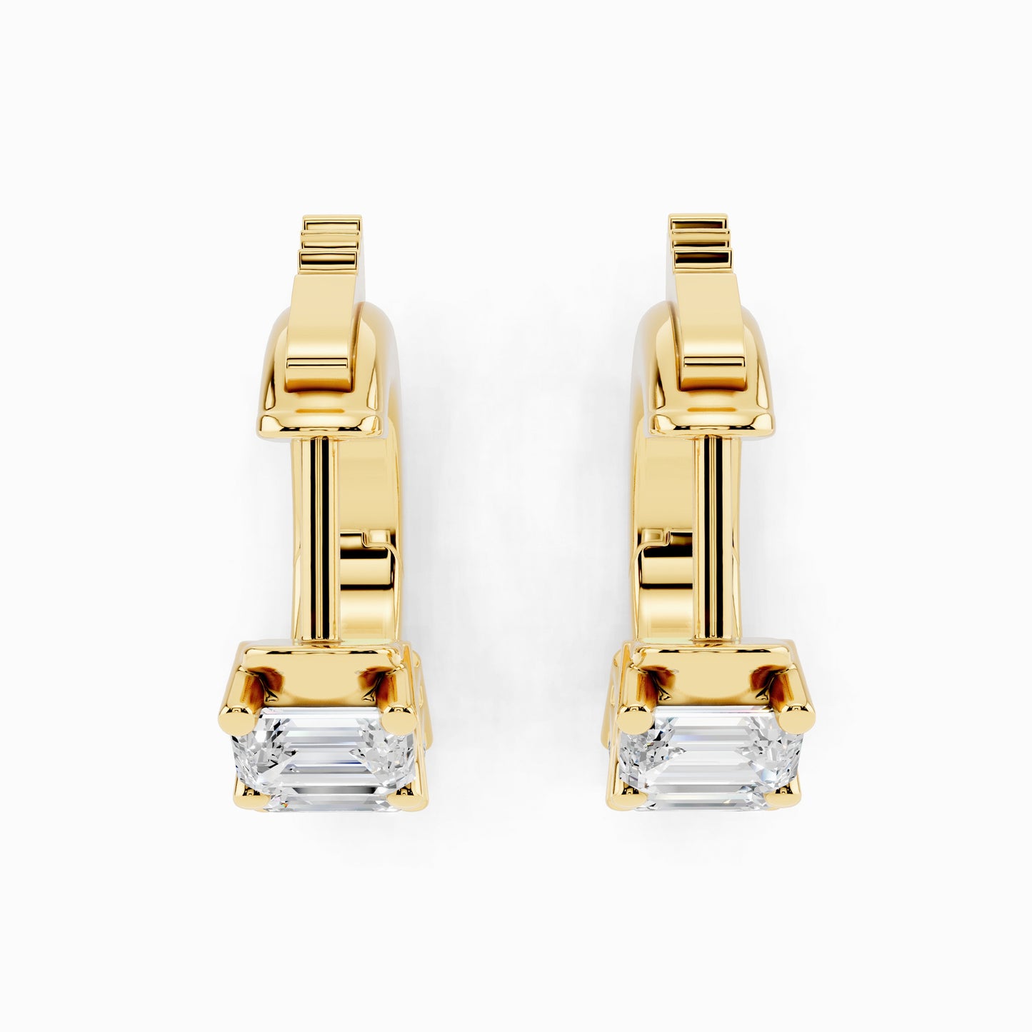 Kunzea Trio Emerald Cut Huggie Earring