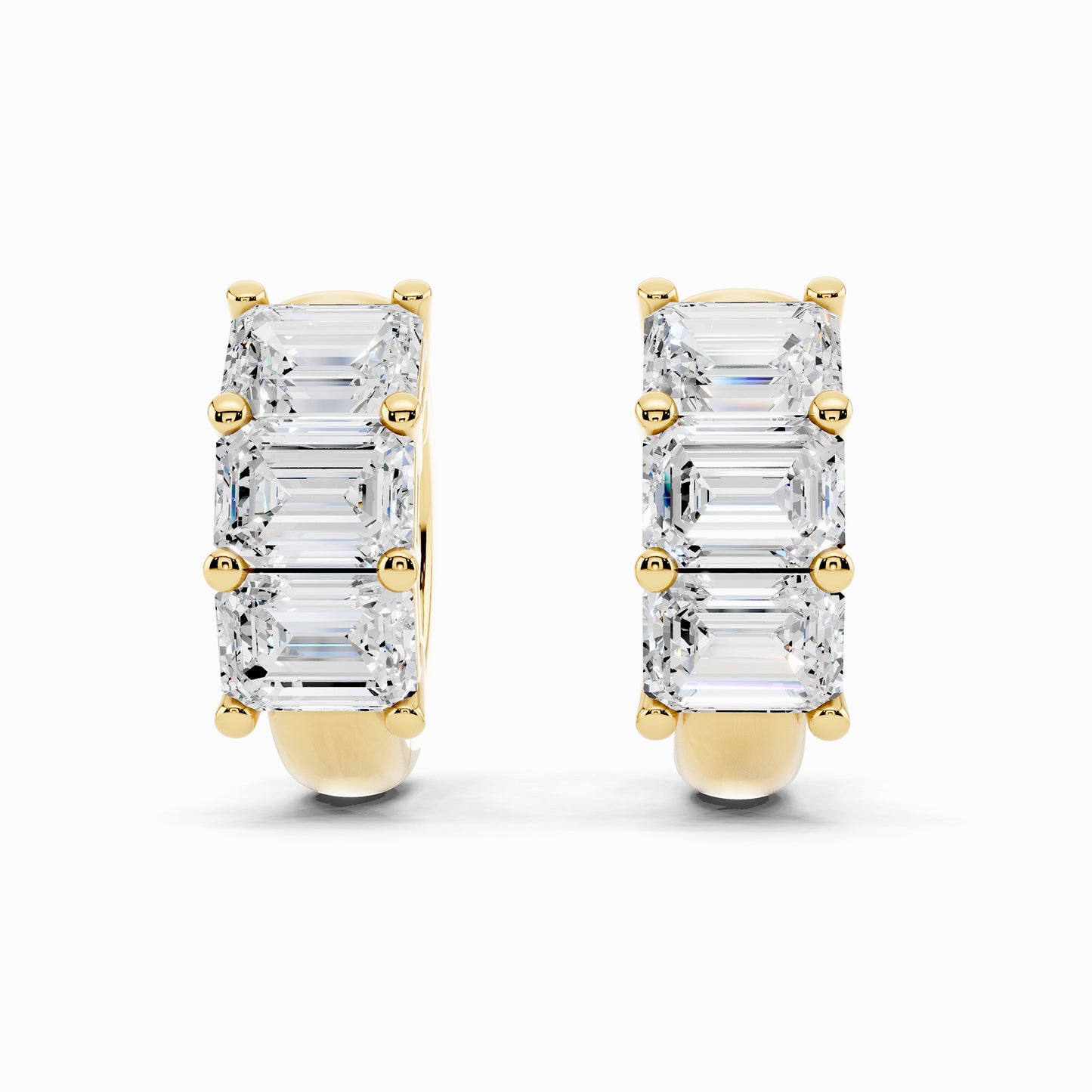 Kunzea Trio Emerald Cut Huggie Earring