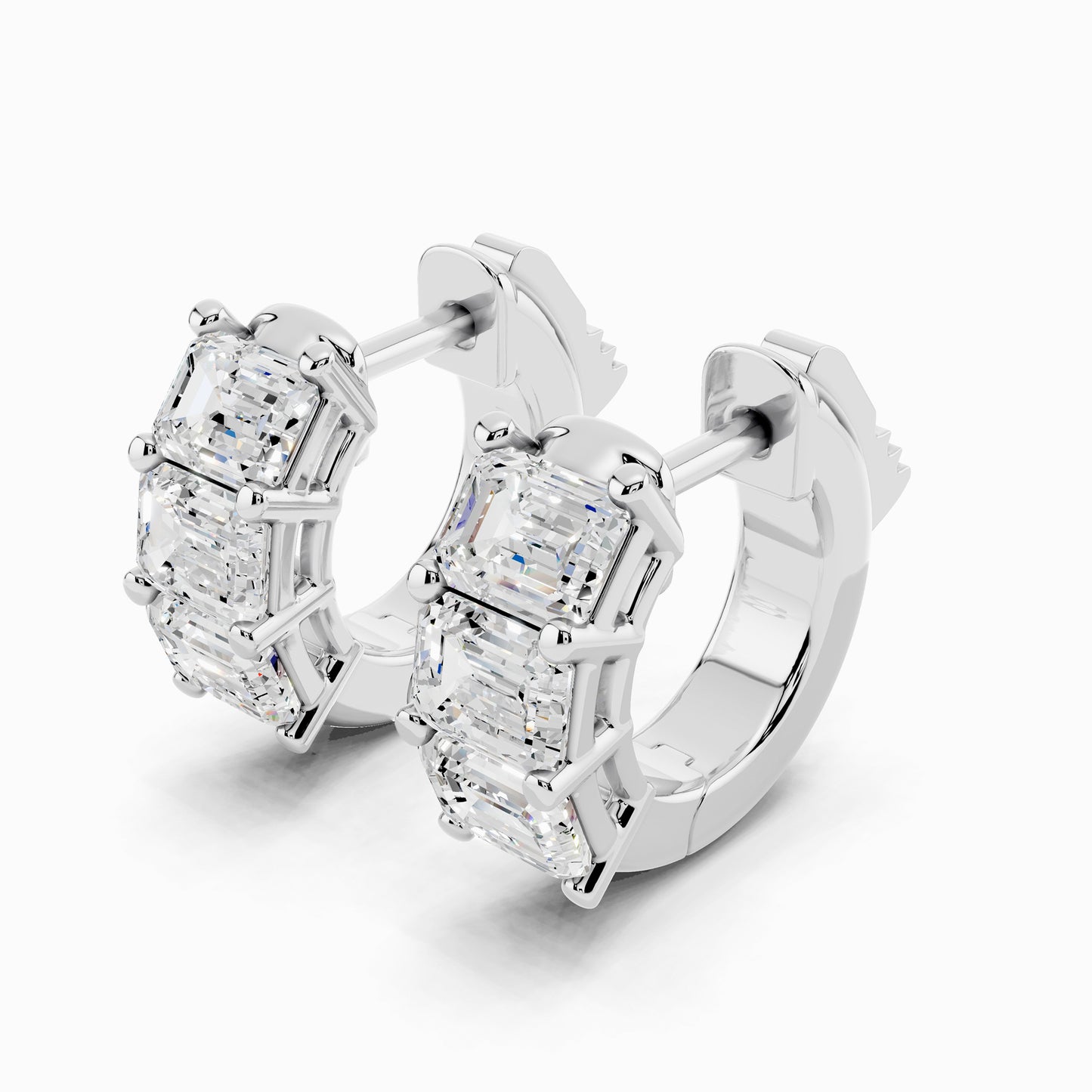 Kunzea Trio Emerald Cut Huggie Earring